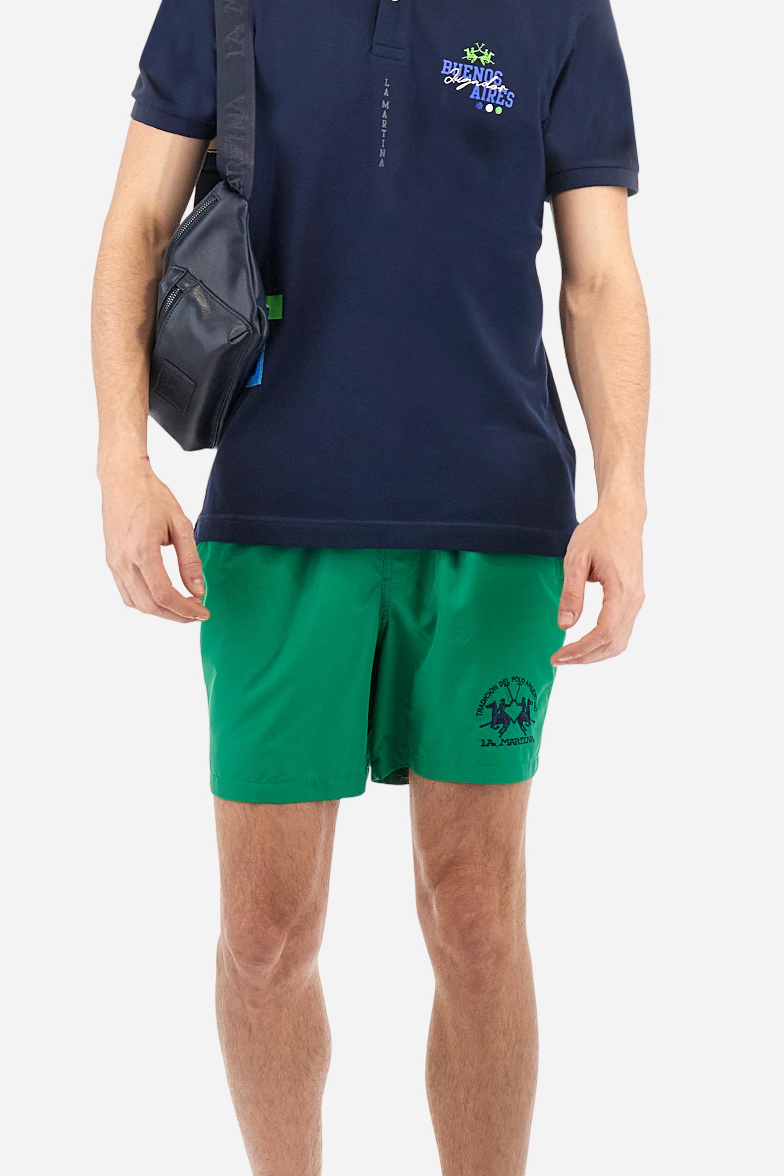 Polo en piqué de coton extensible coupe classique - Antemio