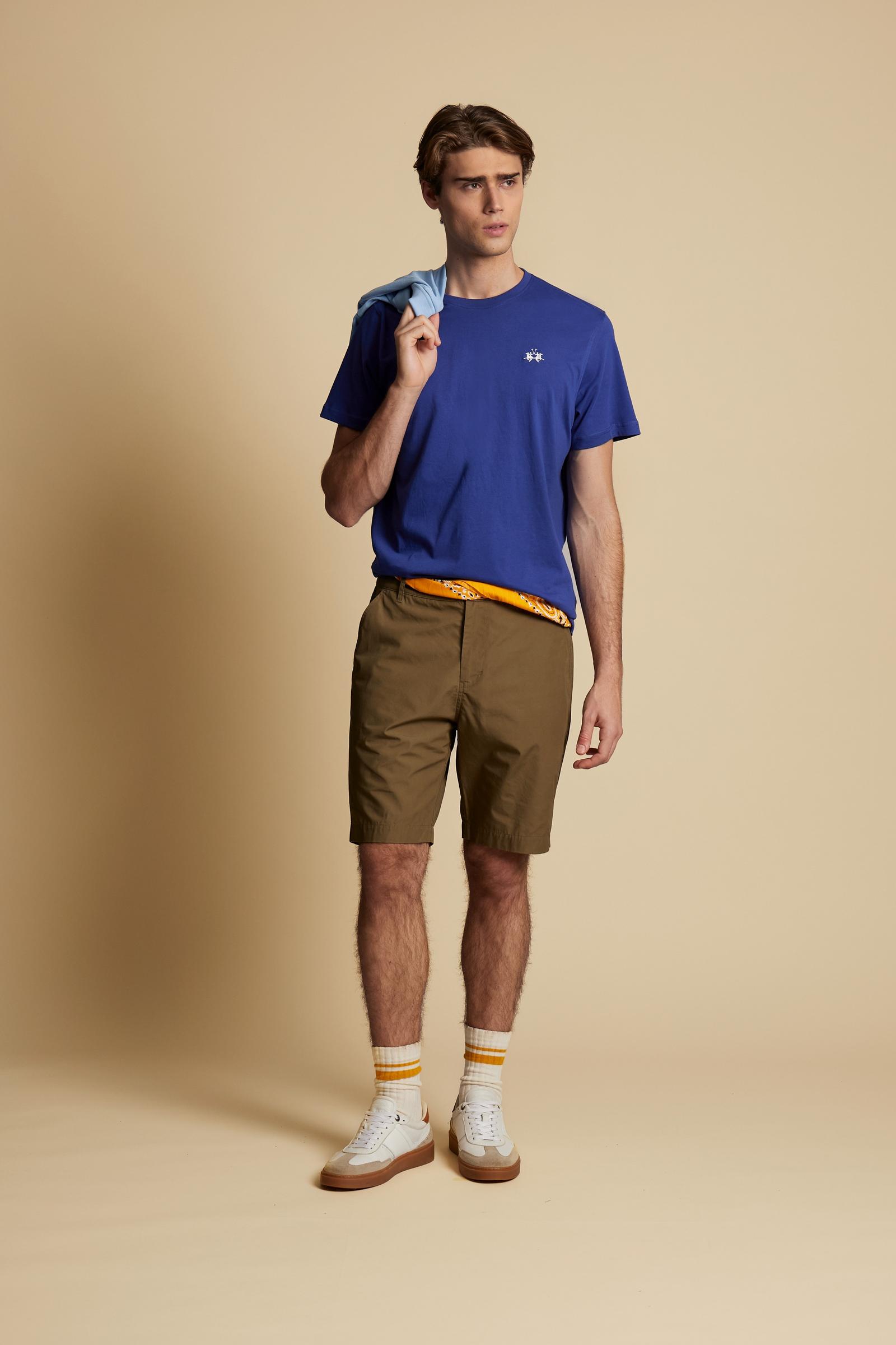 Men’s cotton jersey T-shirt with small logo - Serge