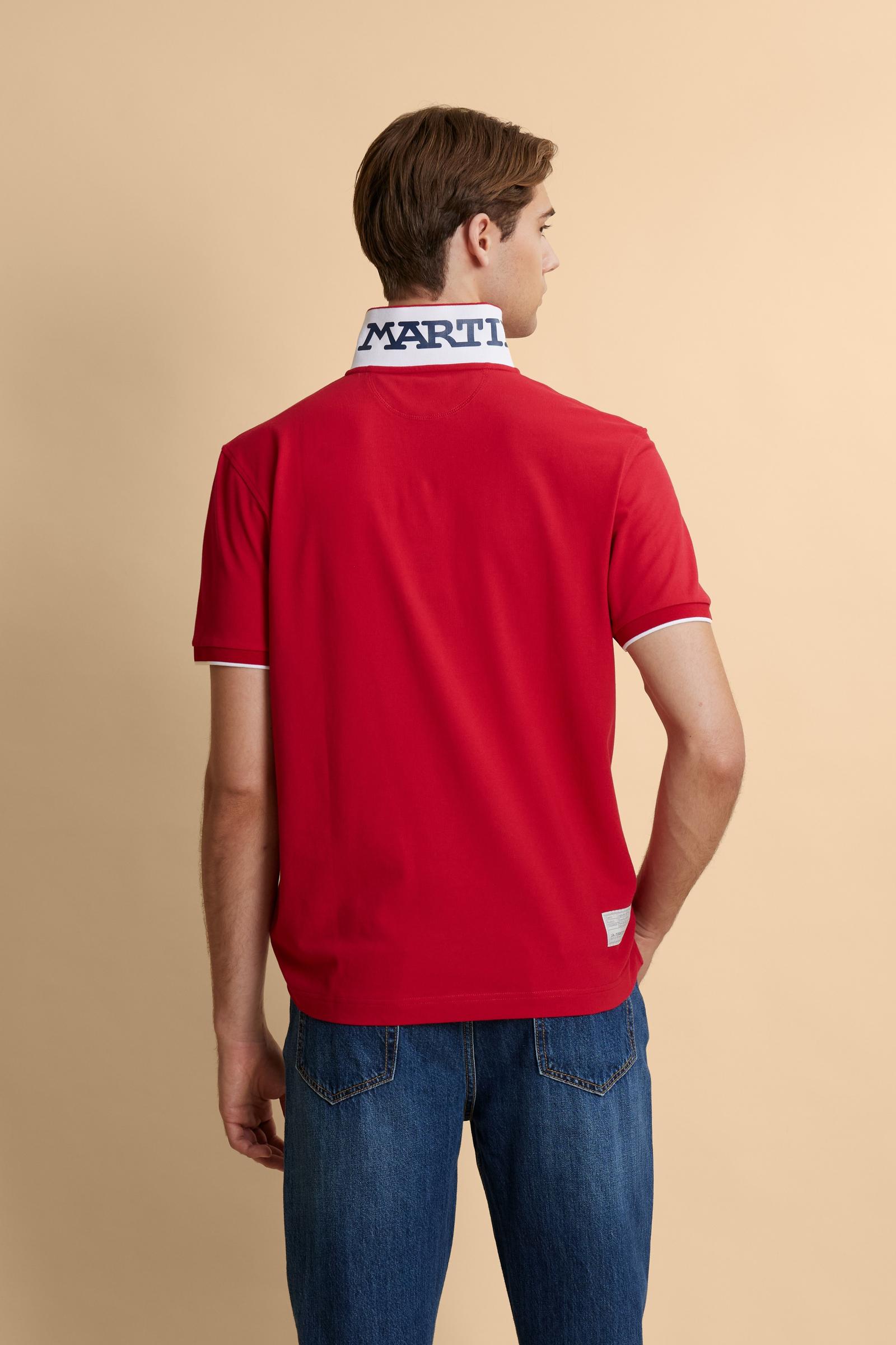 Men's short sleeve polo in stretch piqué with Iconic Team logo - Miguel