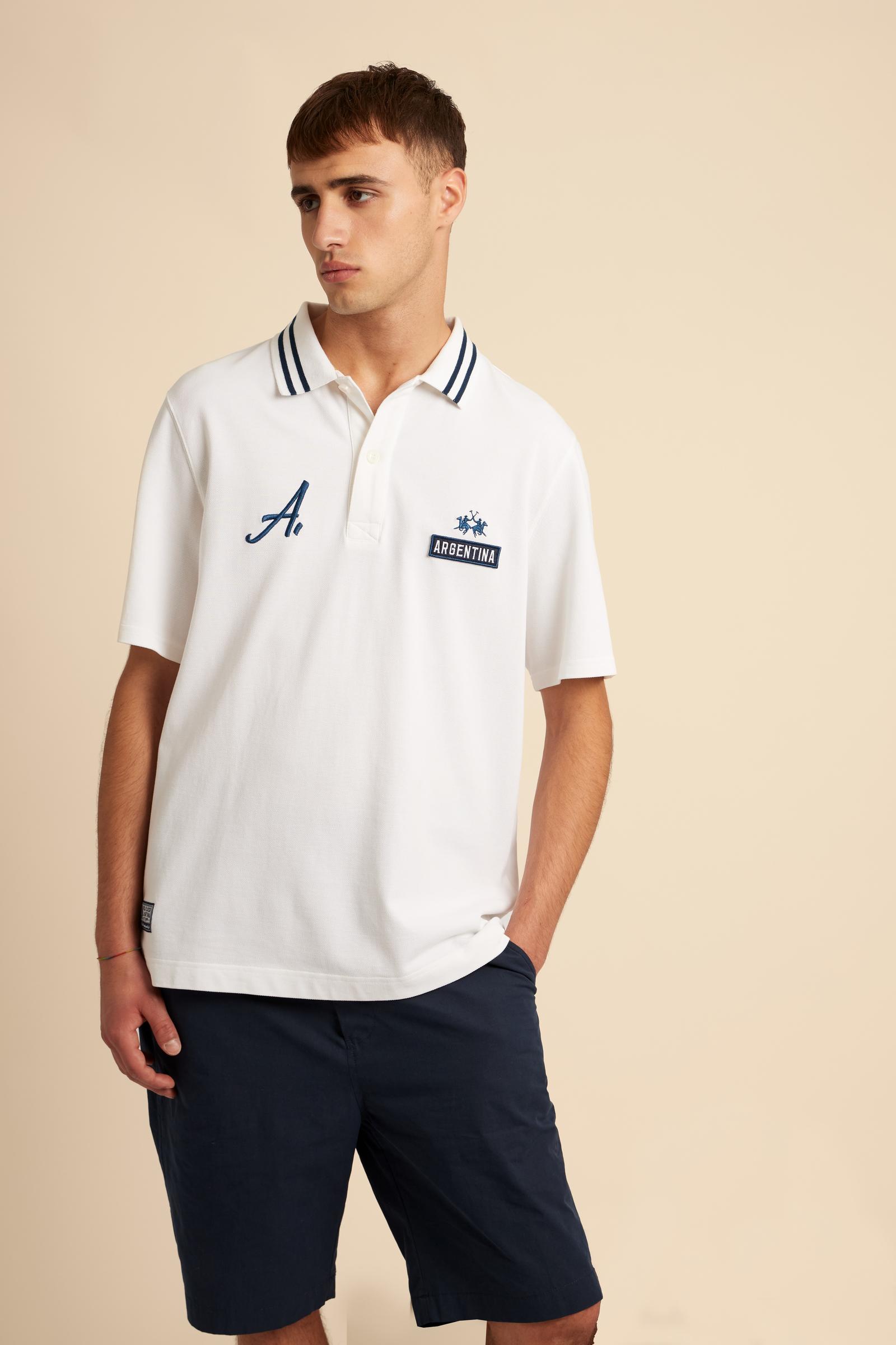 Men’s short-sleeved cotton piqué polo shirt Argentina - Cade