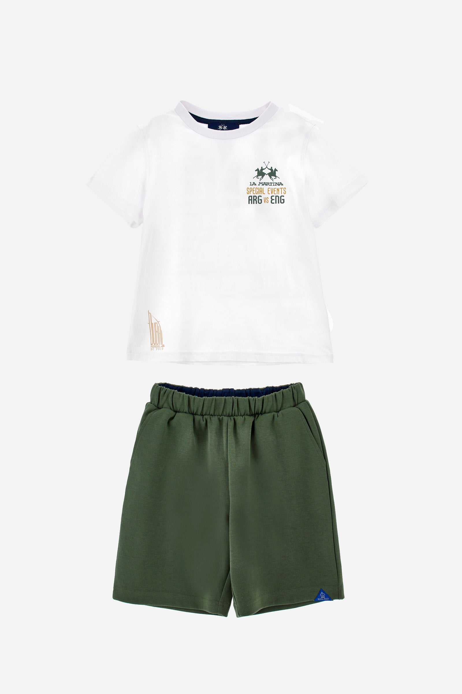 Ensemble t-shirt et bermuda pour garçon en coton piqué