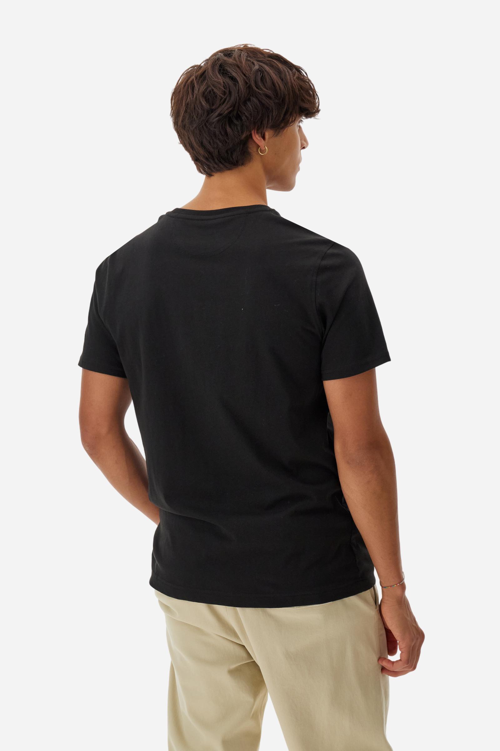 Men’s cotton T-shirt with Team logo - Black