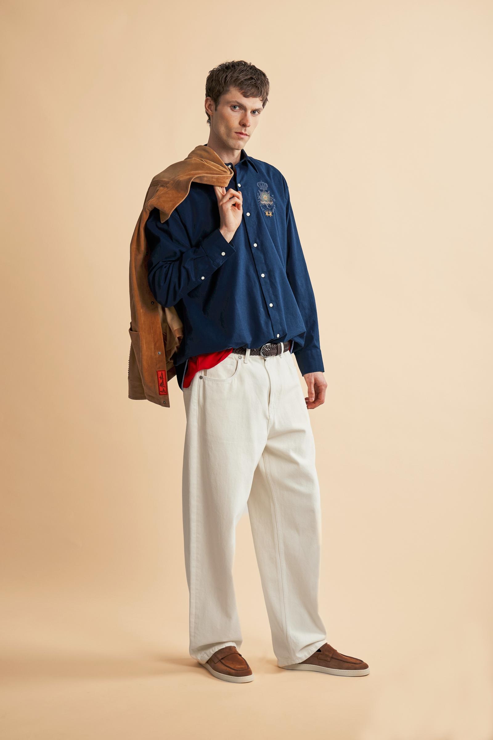 Men’s cotton and linen shirt Guards - Crispin