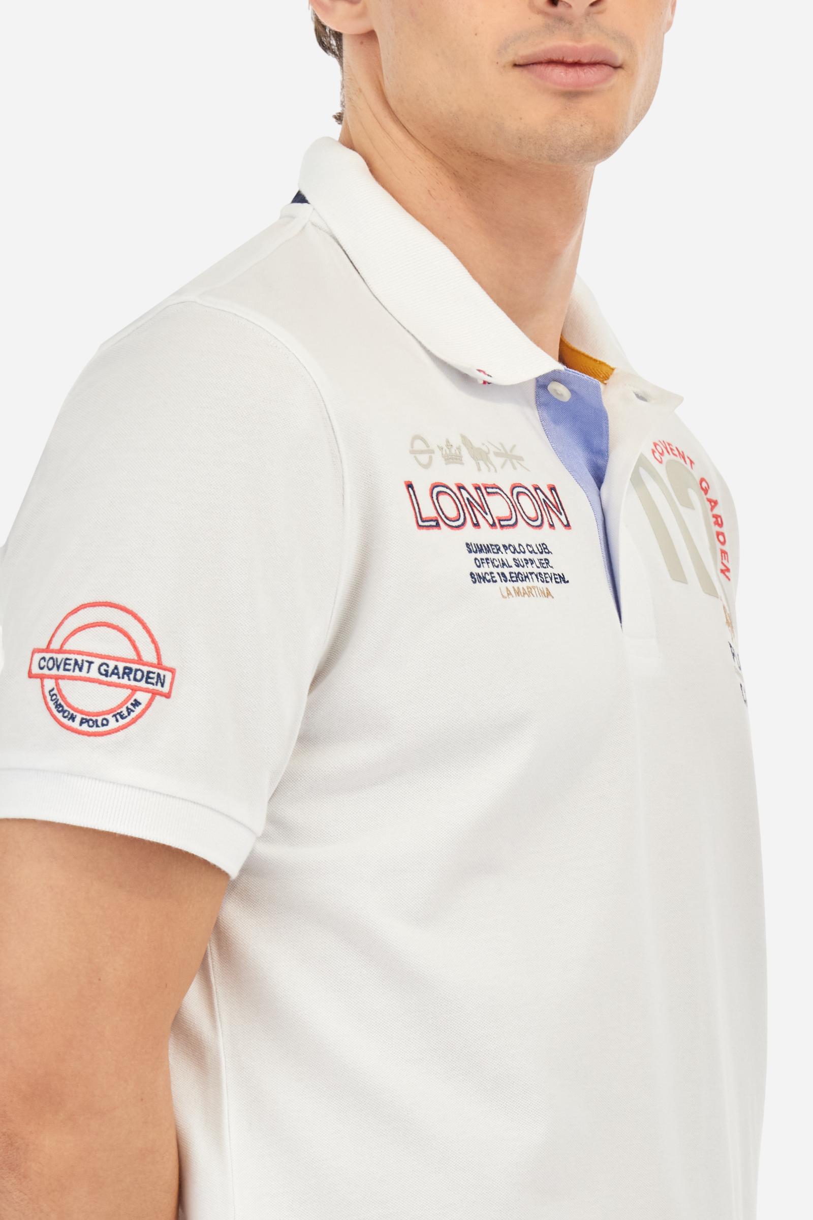 Polo shirt in stretch piqué cotton in regular fit - Adam