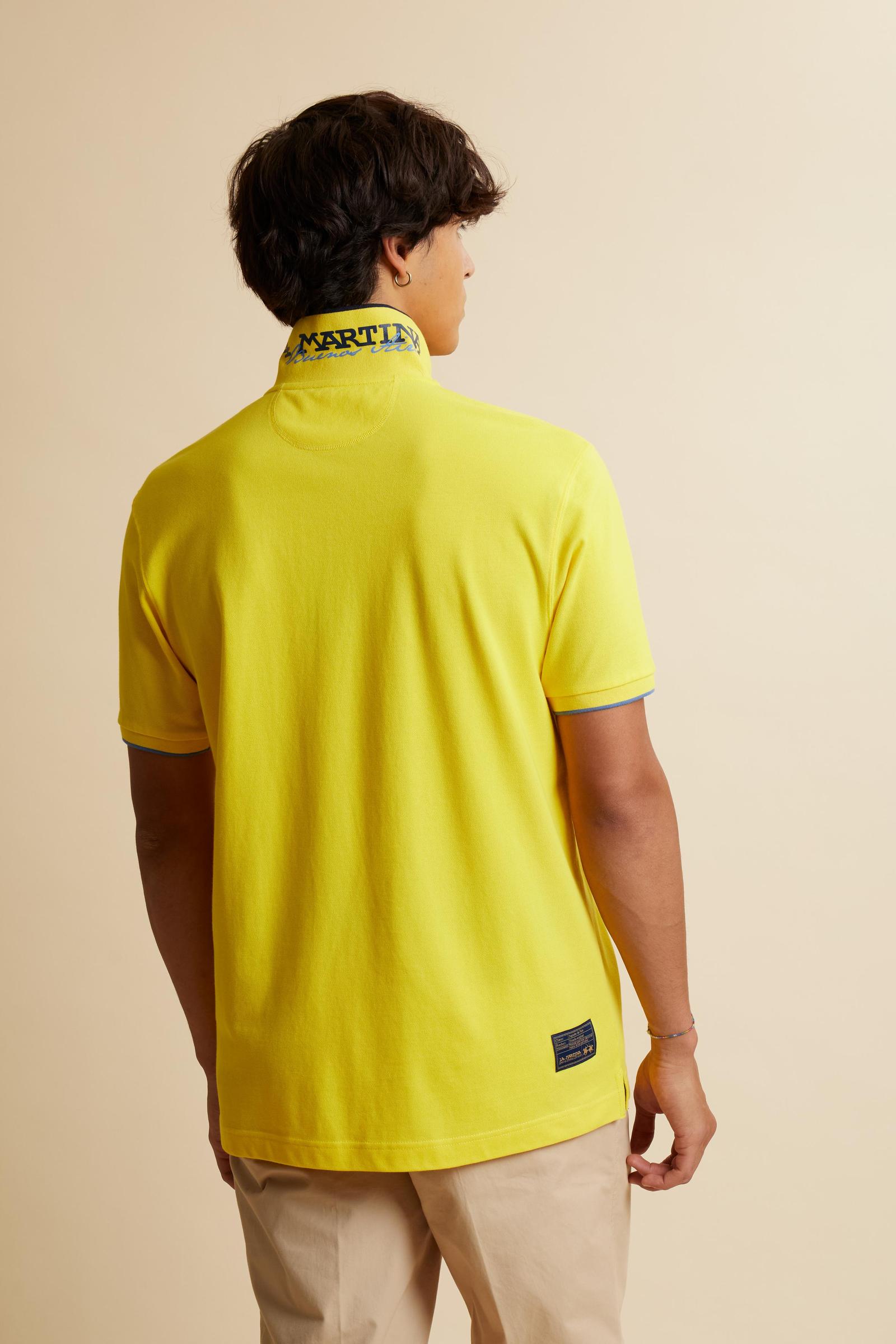 Men’s regular fit stretch piqué polo shirt Essential – Russell