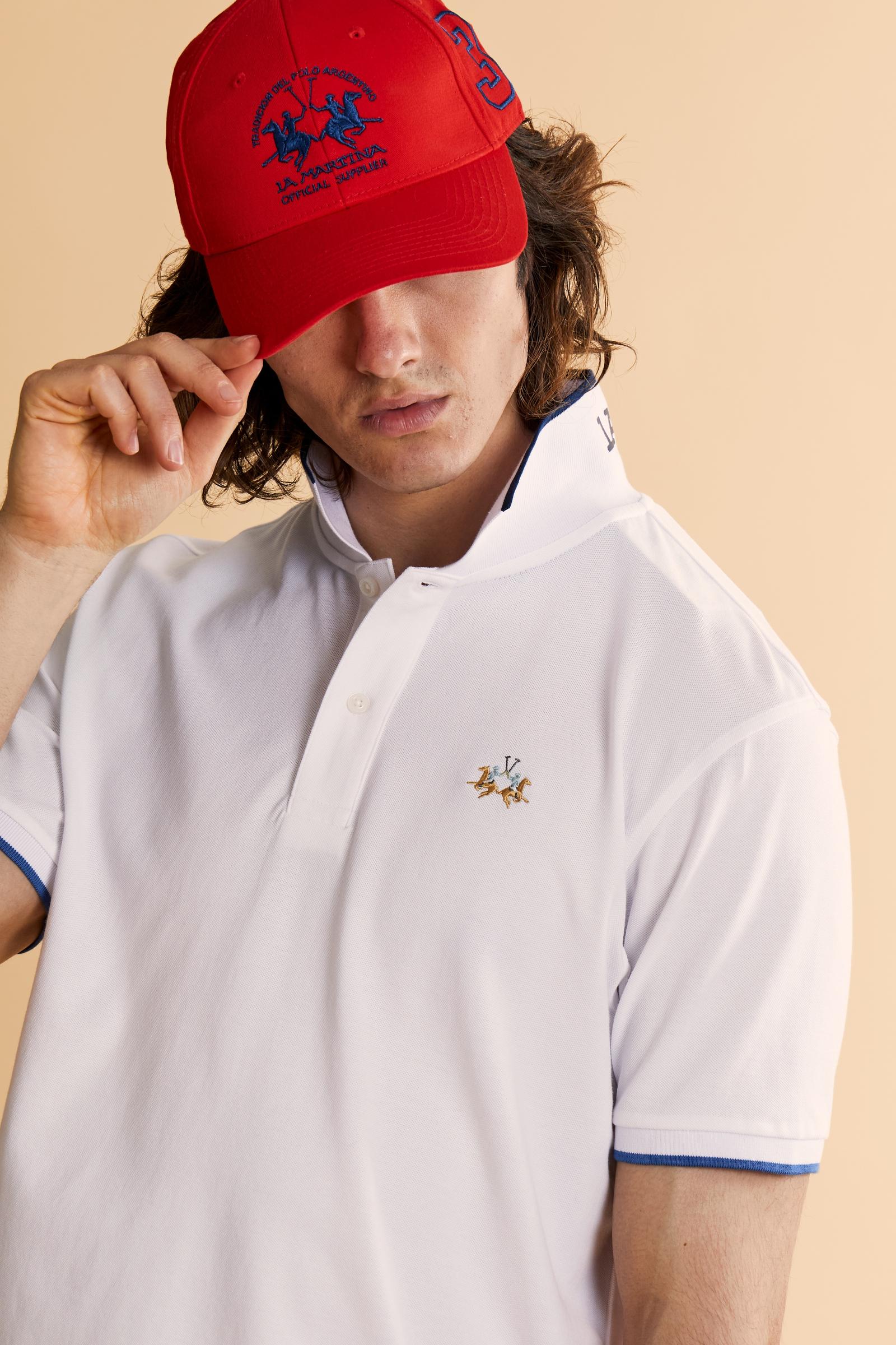 Men’s regular fit stretch piqué polo shirt Essential – Russell