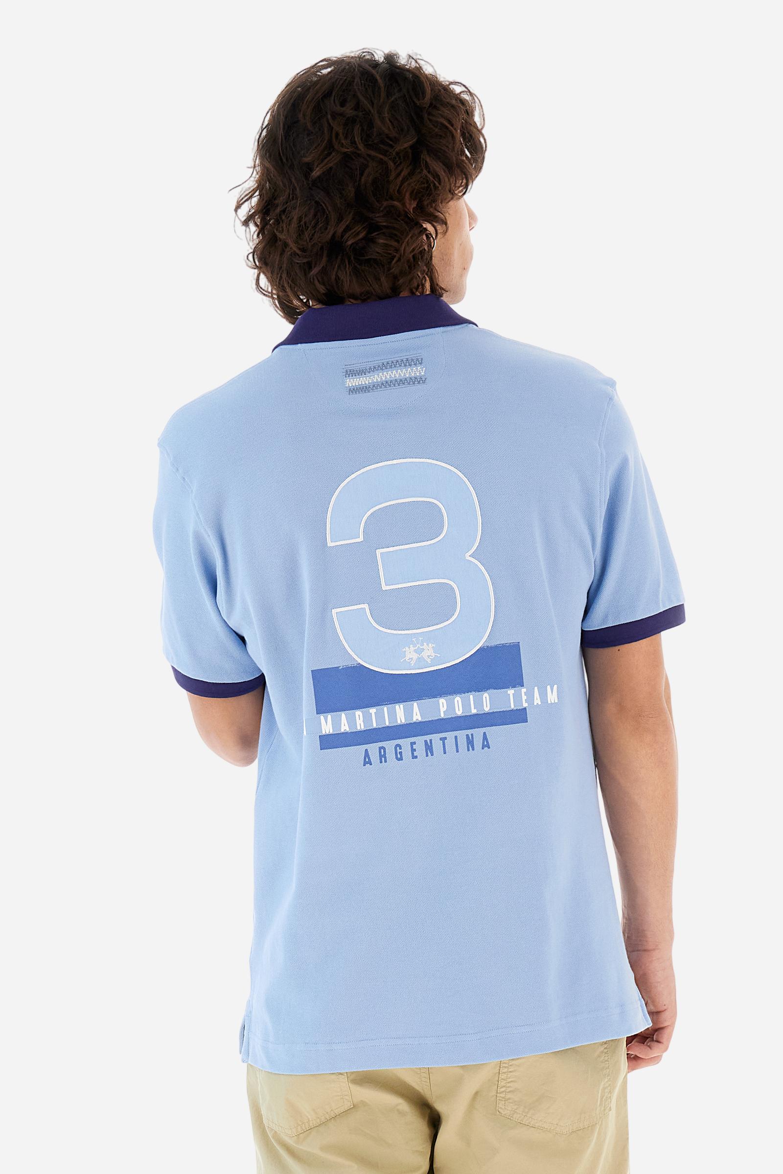 Regular fit polo shirt in stretch cotton piqué - Aicher