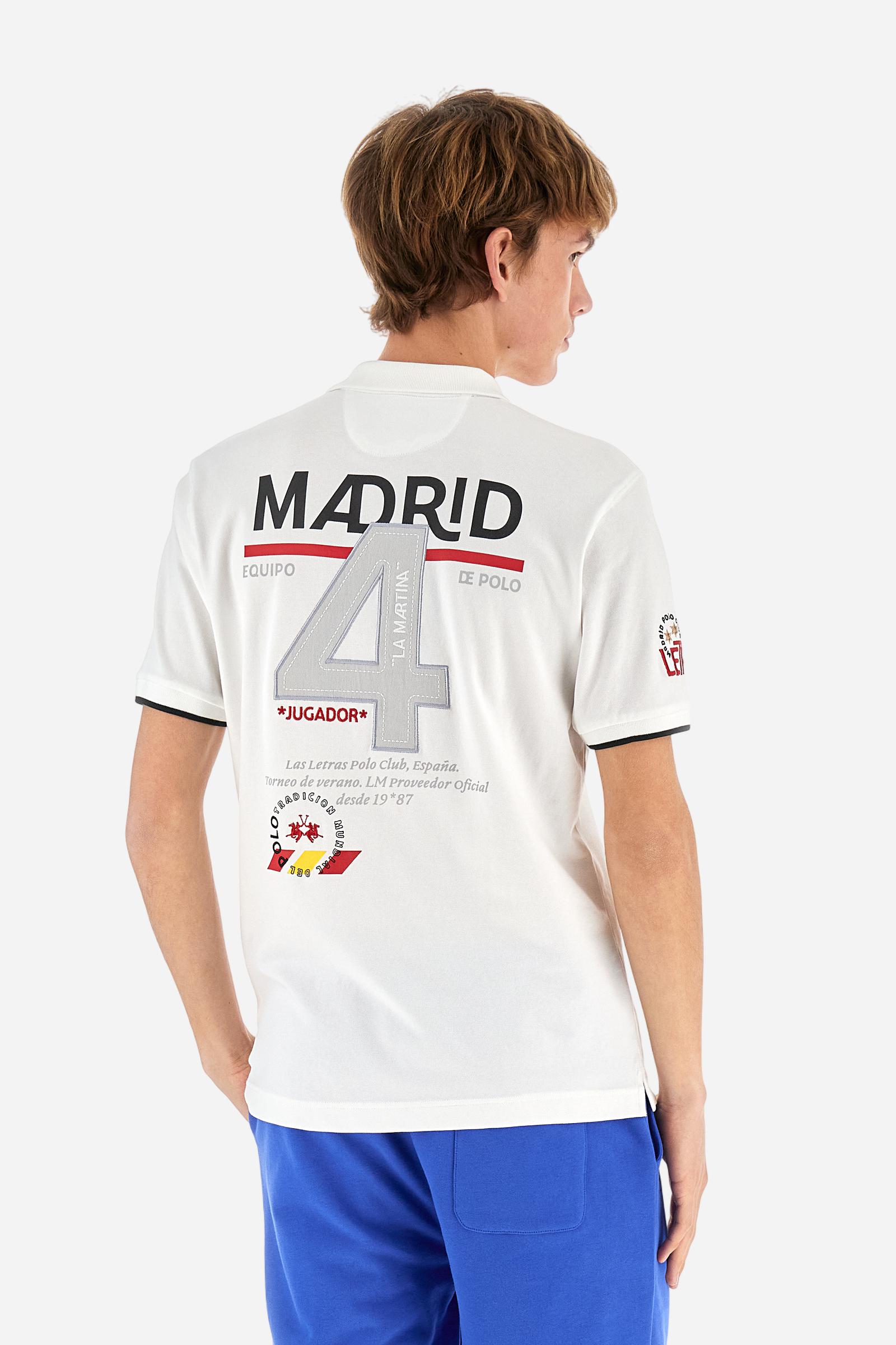 Polo en piqué de coton extensible coupe classique - Aguirre