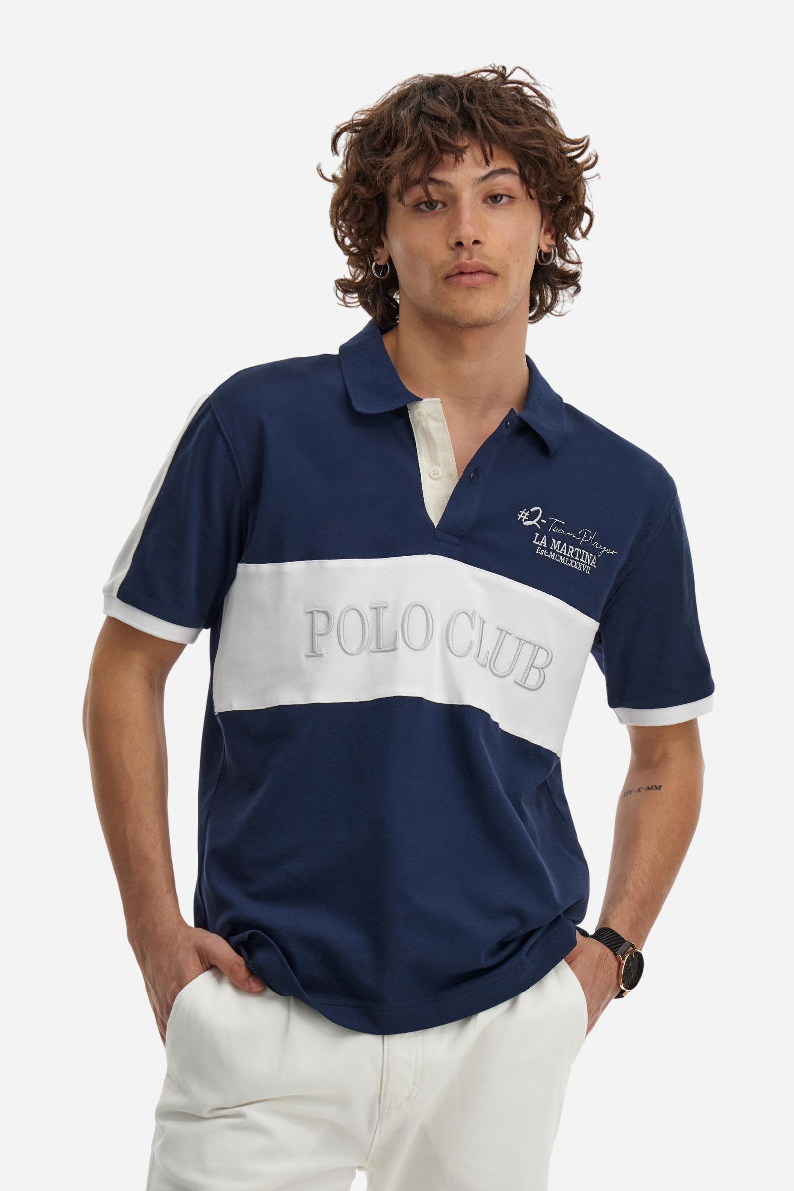 Polo en piqué de coton extensible coupe classique - Angelo