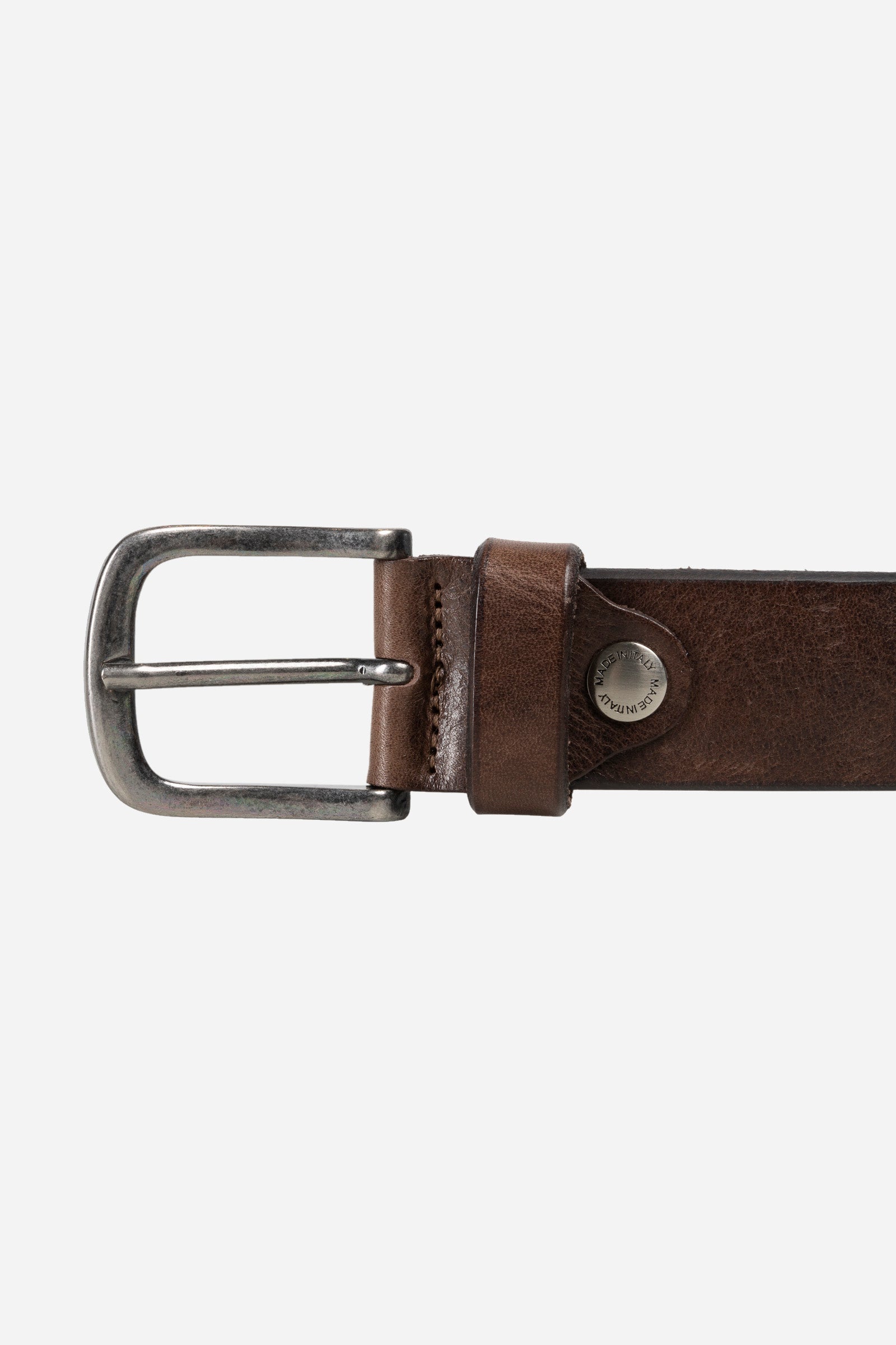 Men's belt in calfskin. The La Martina logo is hot-stamped on the initial part of the belt. Belt length: 95cm. - Chocolate Brown