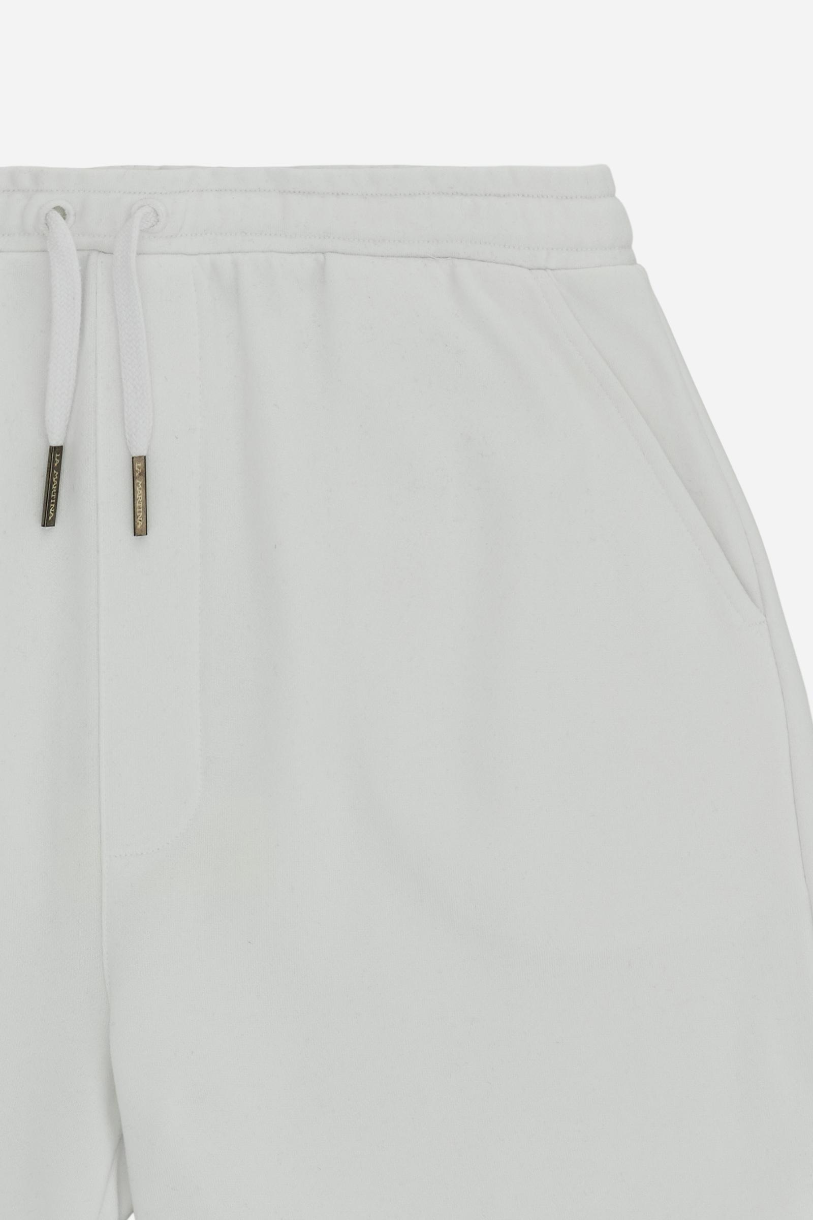 Men's bermuda shorts in cotton sweatshirt fabric with maxi logo - Remi