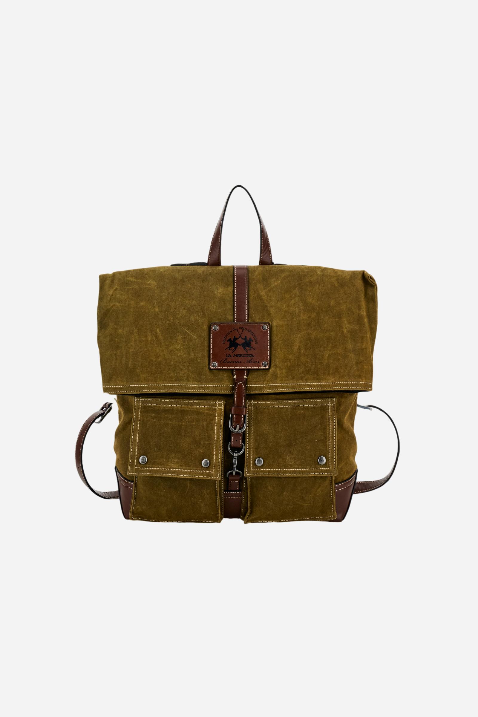 Zaino con tasconi in canvas cerato - Buenos Aires