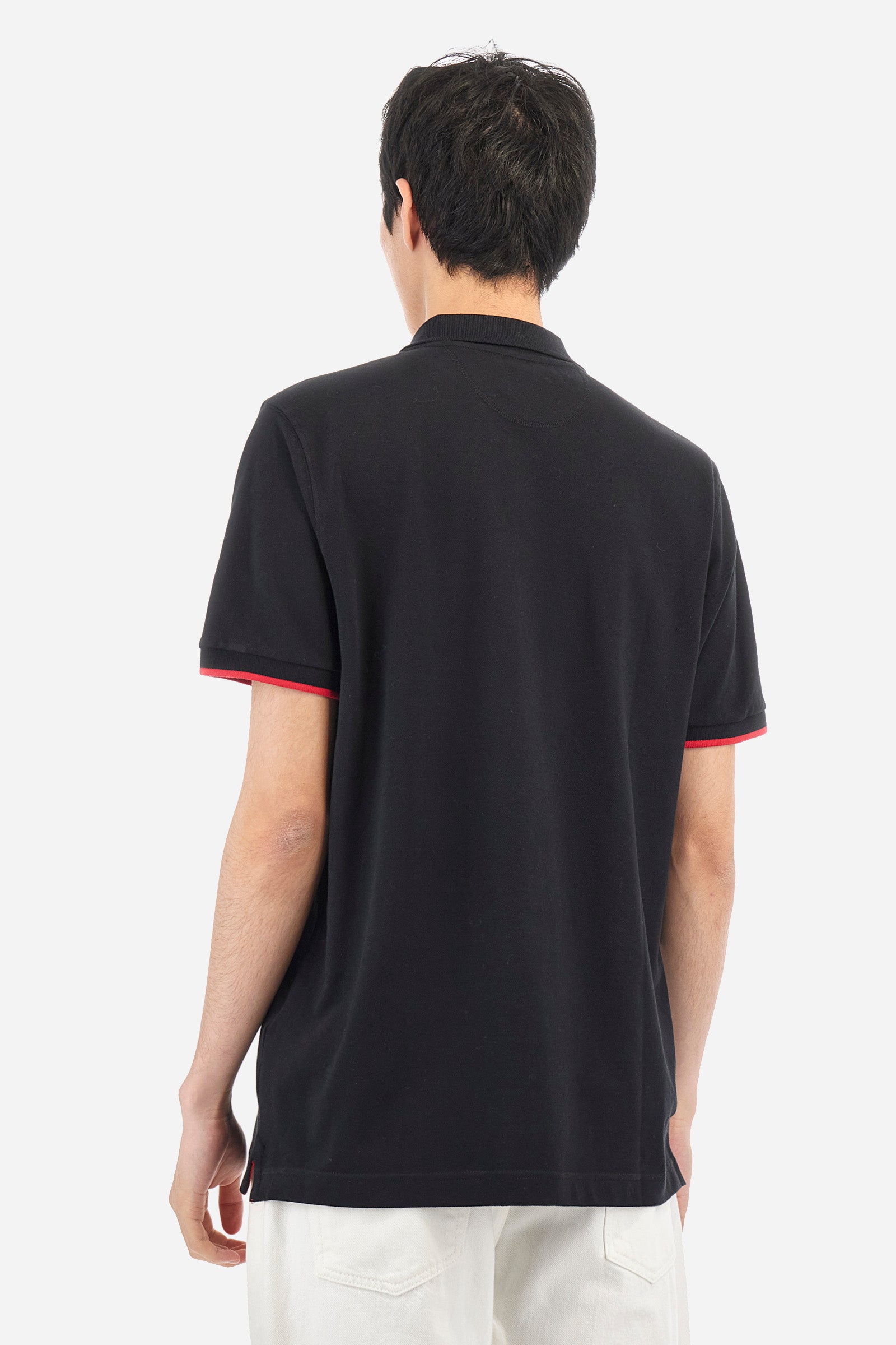 Polo stretch avec poignets contrastés - Asahi