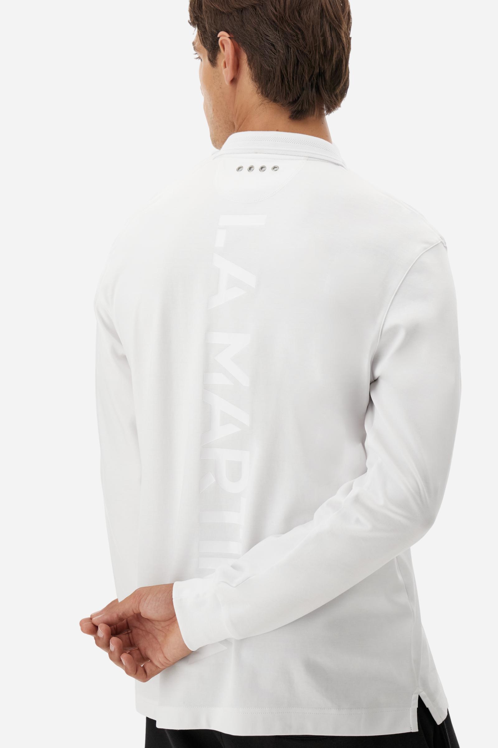 Polo hombre manga larga jersey fluido AAP - Booker