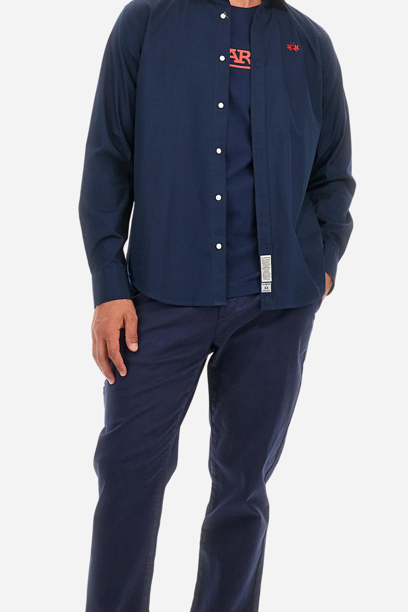 Slim poplin shirt with logo - Adolf