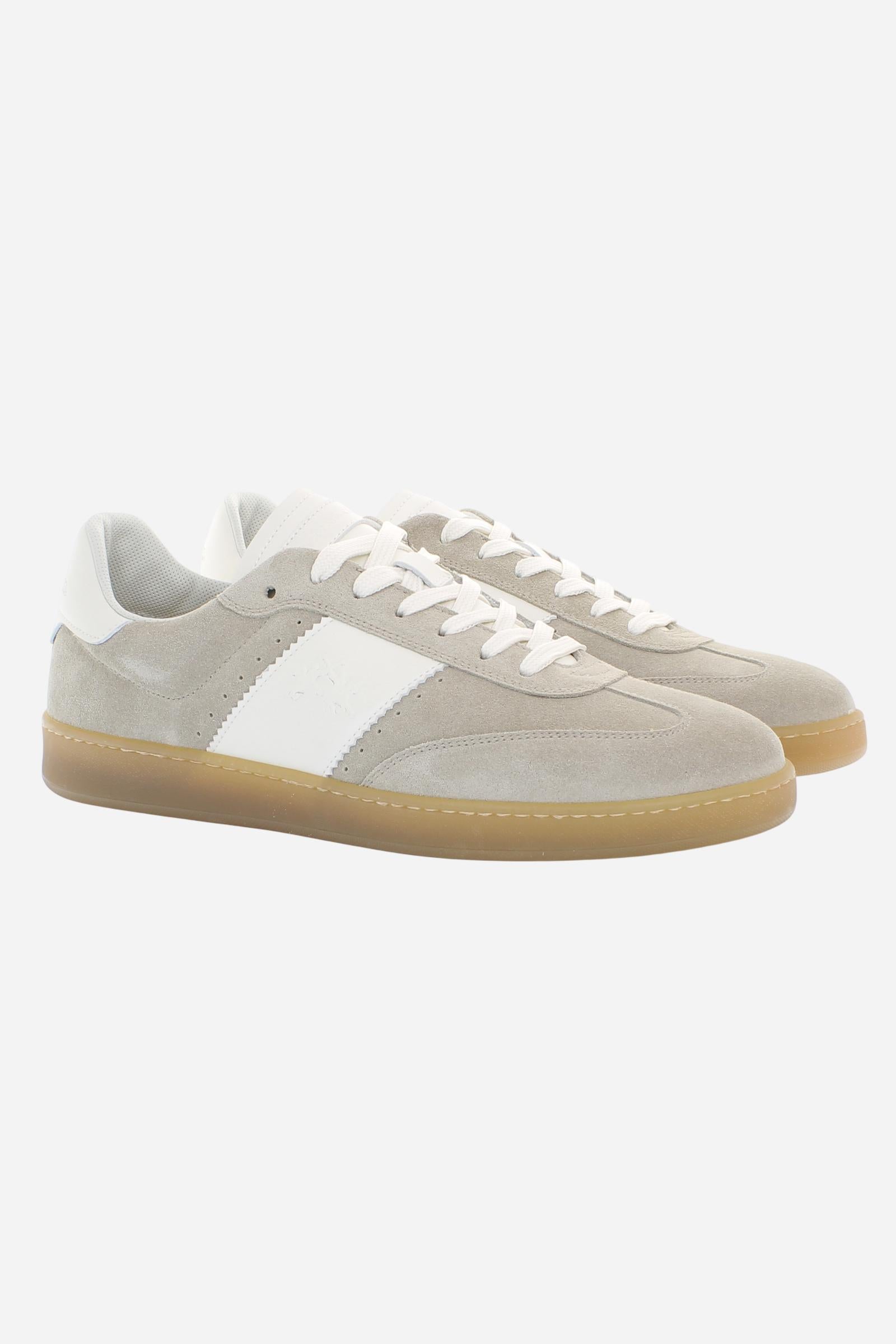 Sneakers Tennis Homme en Daim avec Bande Latérale – Sage