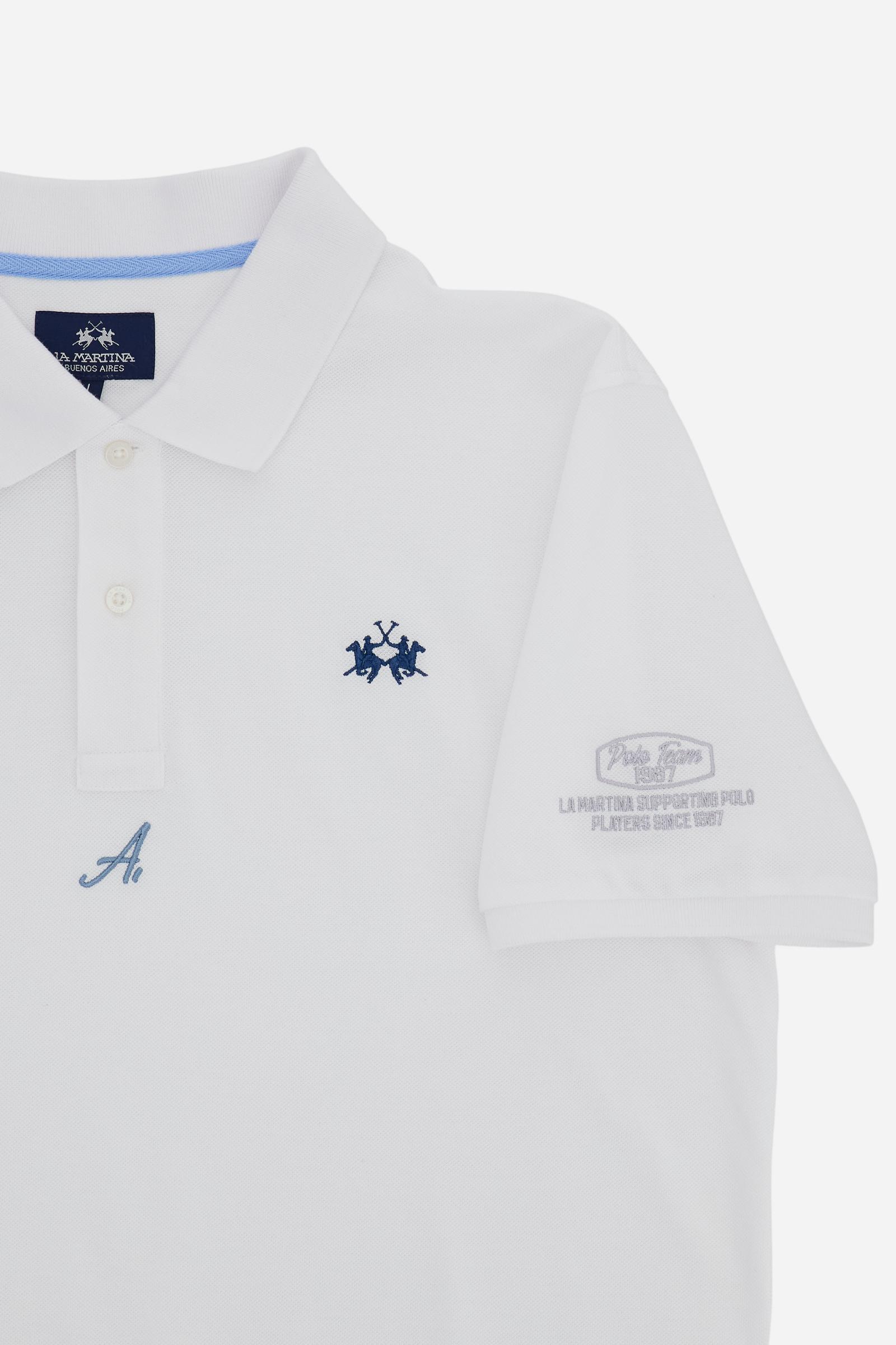Men’s short-sleeve piqué polo Nations collection - Charo