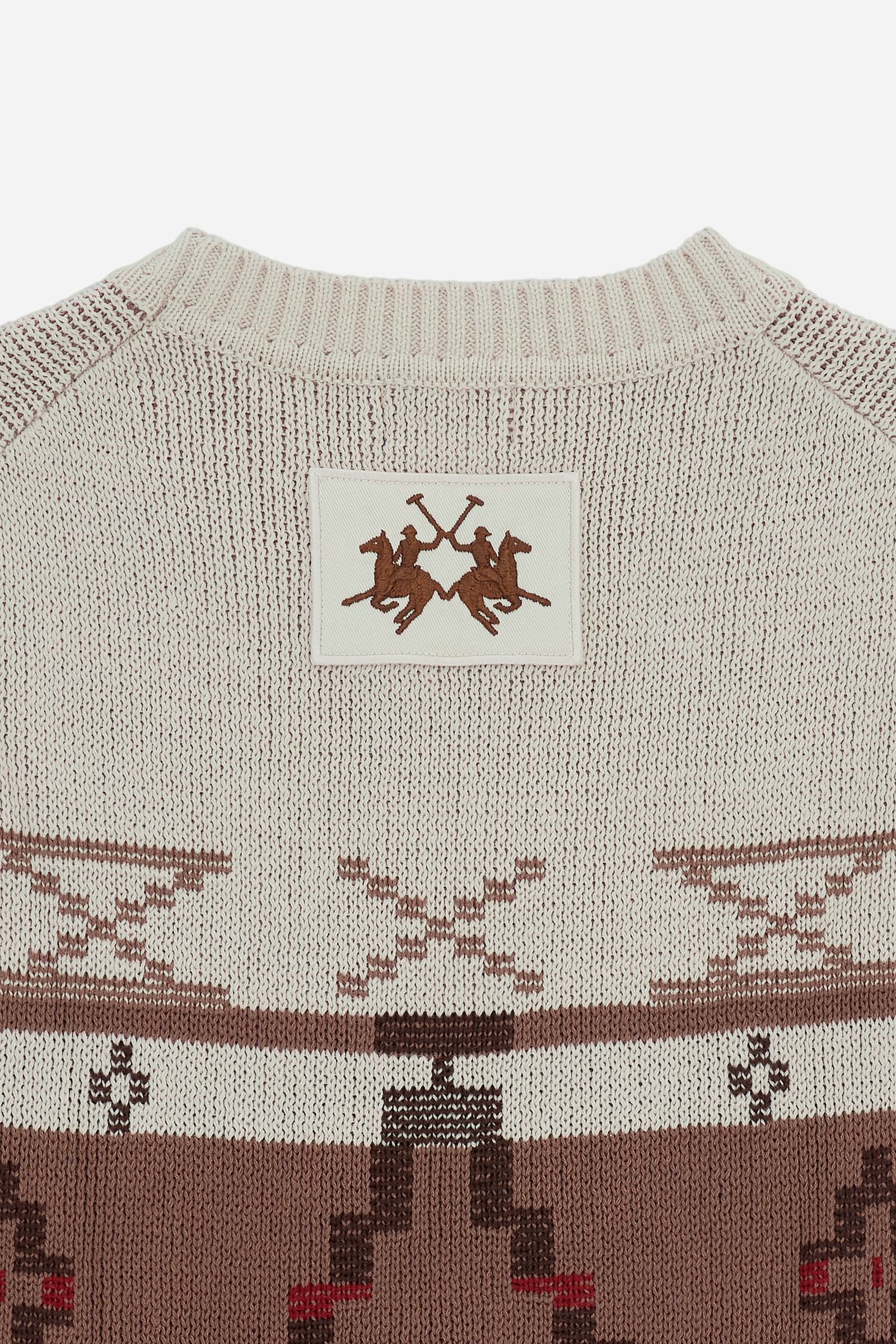 Men’s cotton jacquard knit vest - Corvin