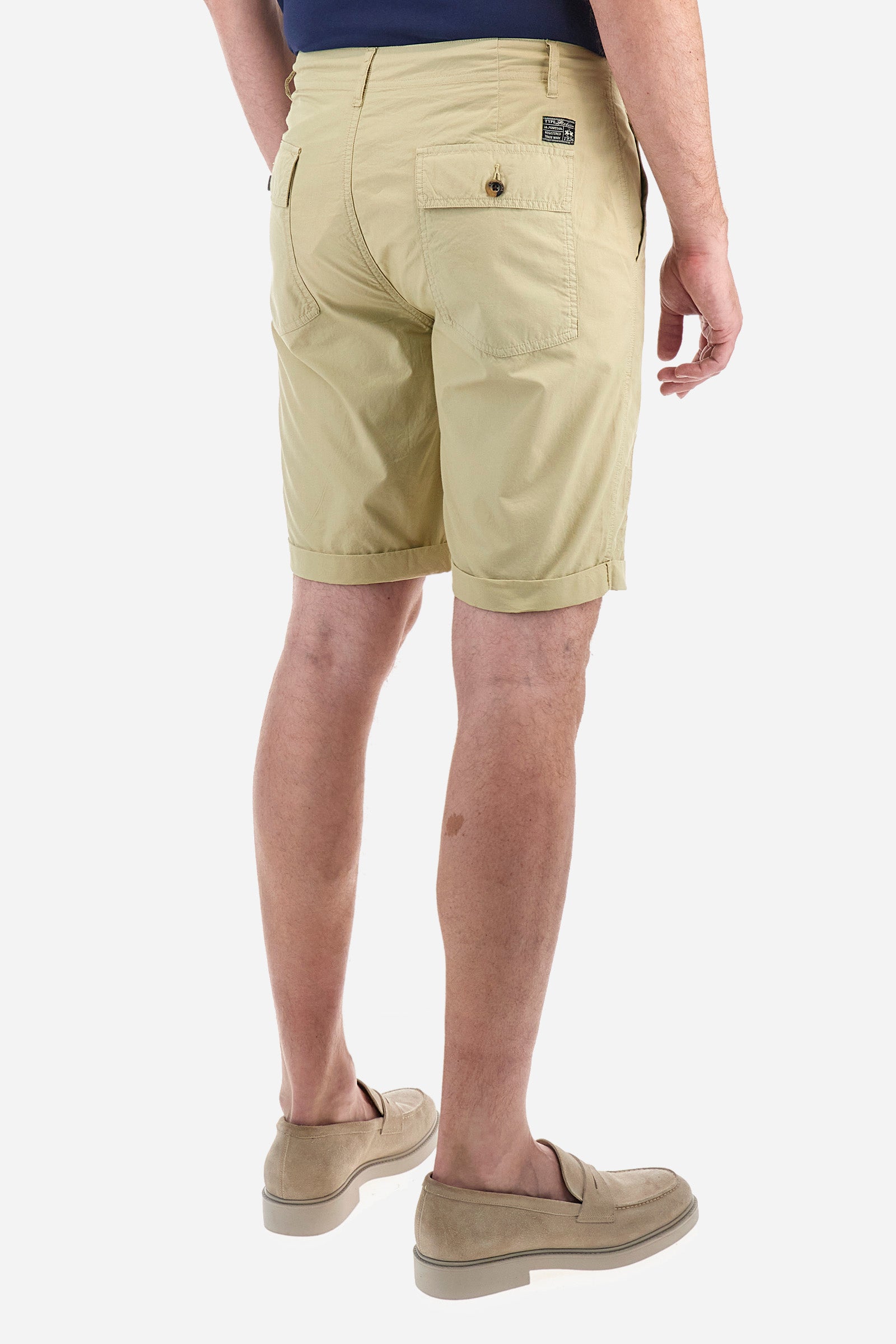 Regular fit cotton poplin Bermuda shorts – Atuel