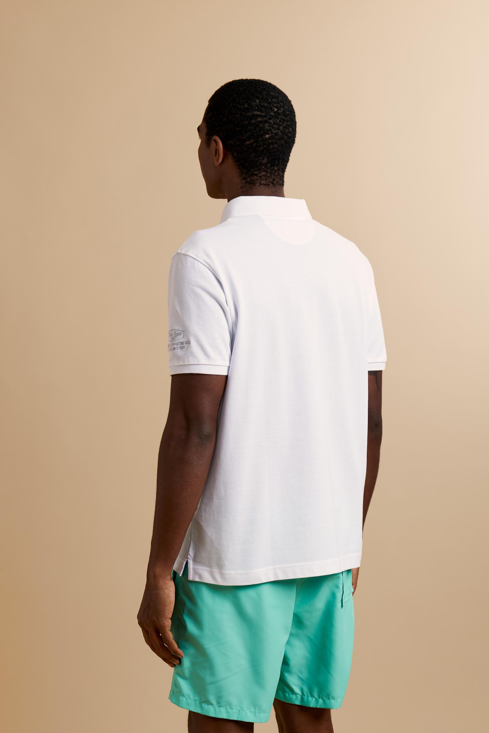 Men’s short-sleeve piqué polo Nations collection - Charo