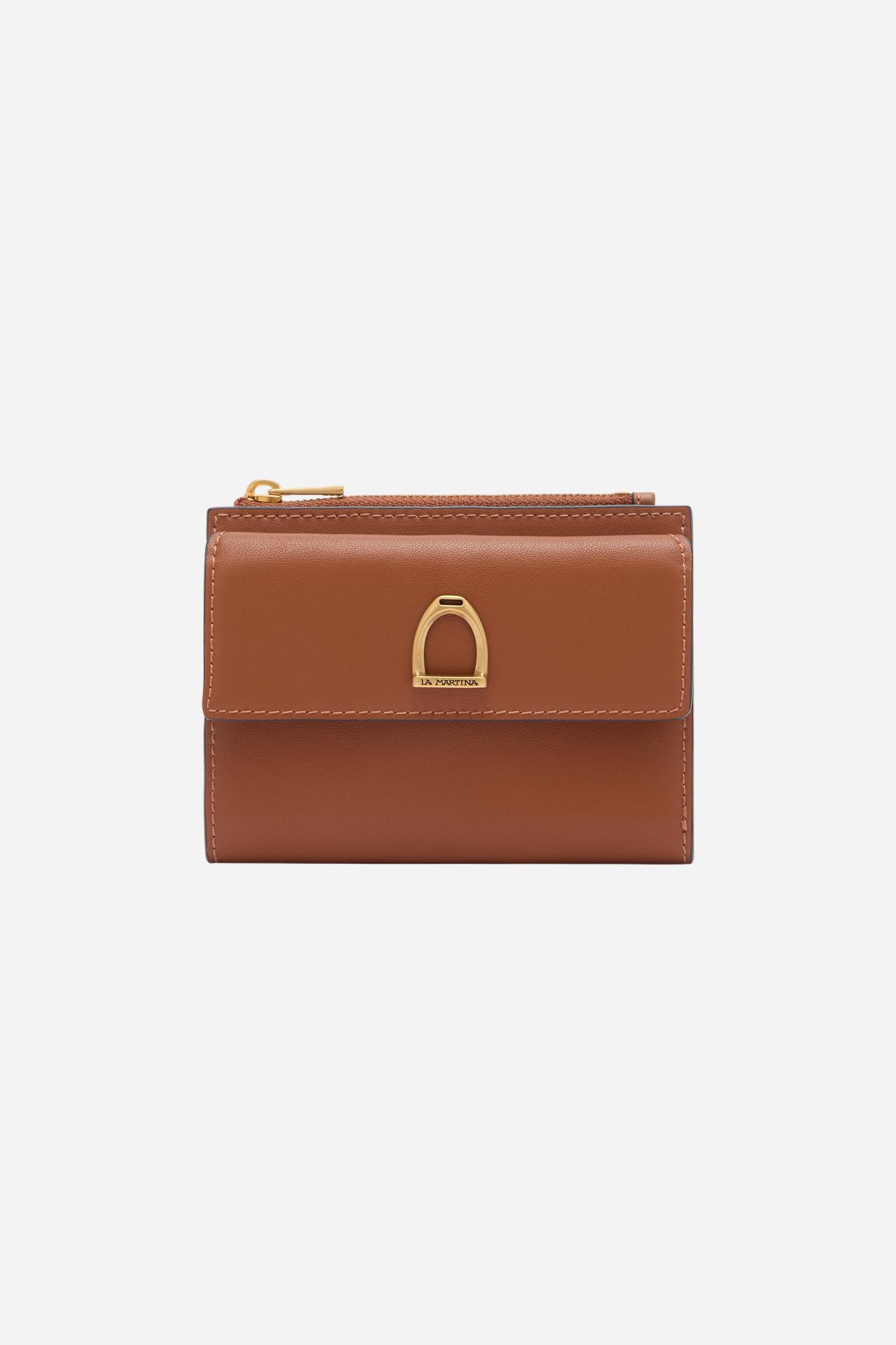 Portefeuille pliable zippé en cuir – Small Flap