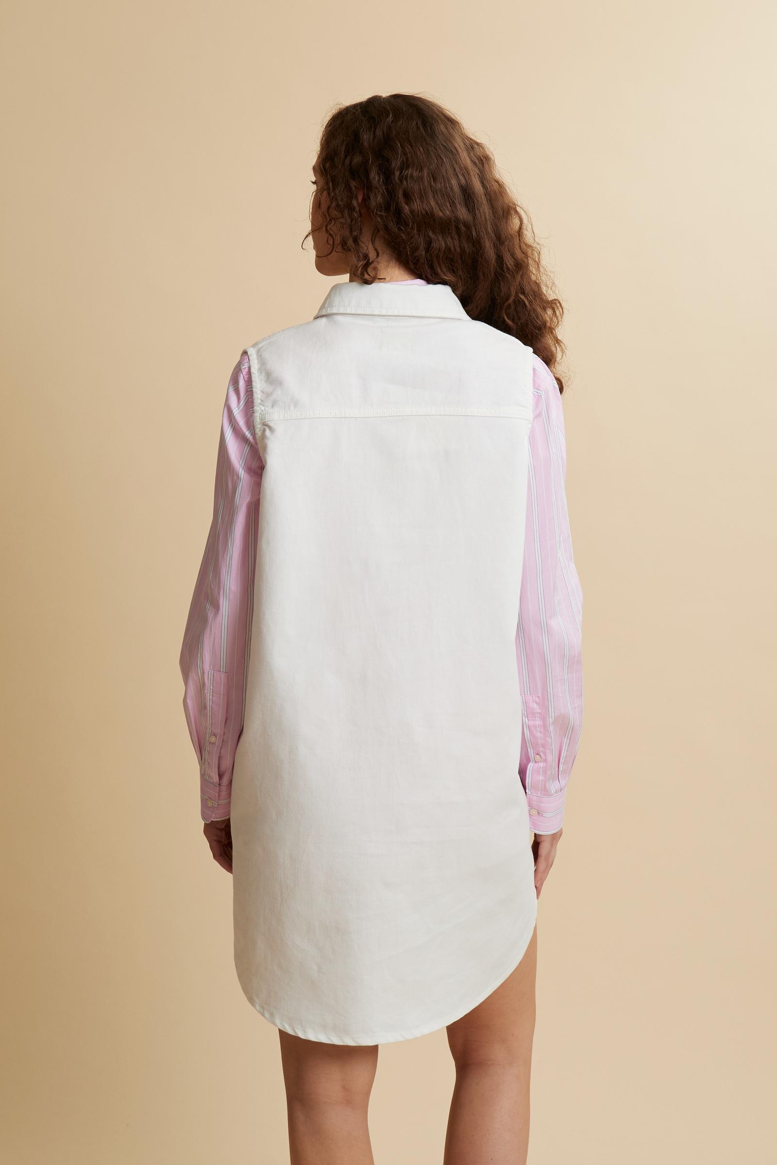 Robe femme sans manches en denim coton lin – Caroline