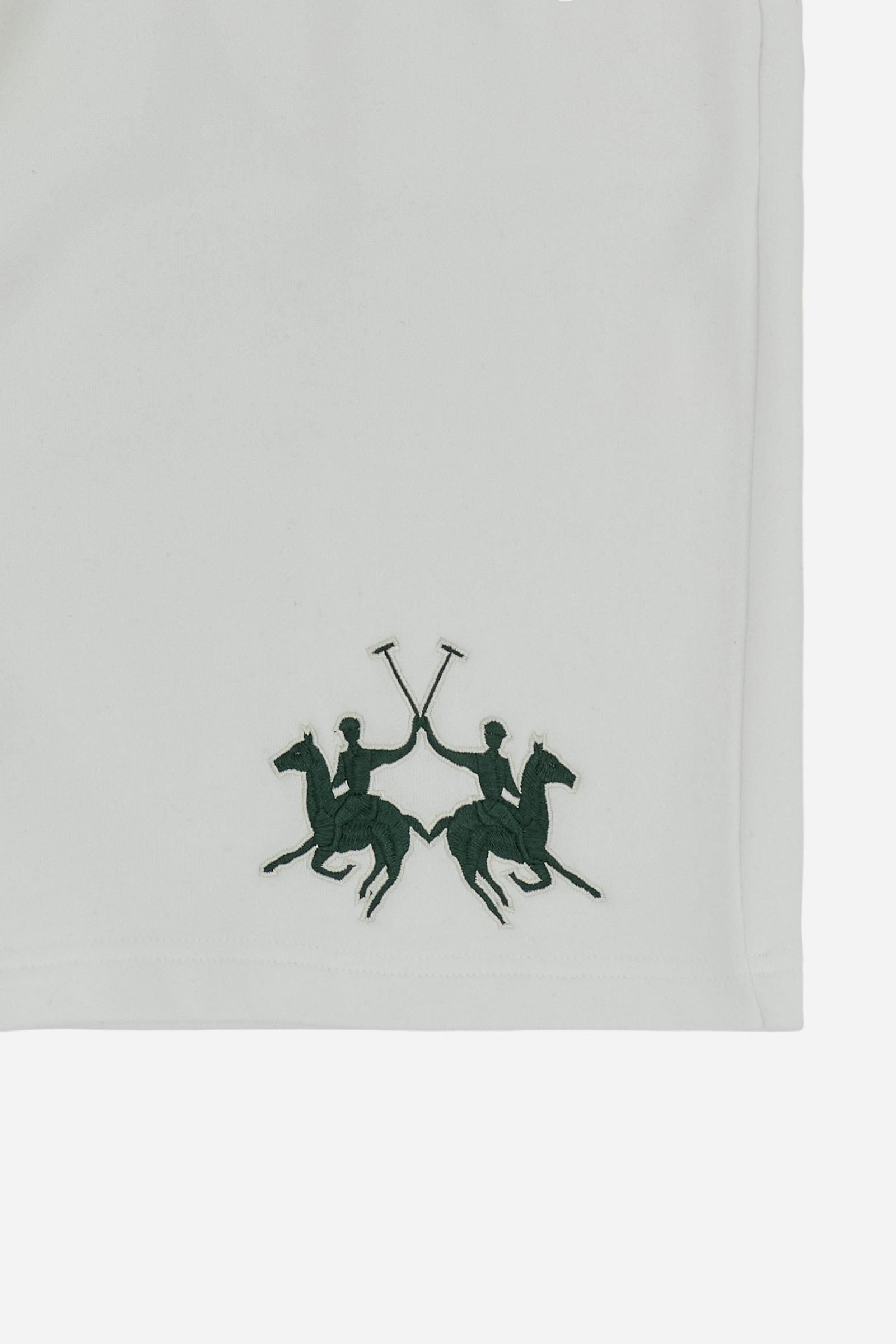 Men's bermuda shorts in cotton sweatshirt fabric with maxi logo - Remi