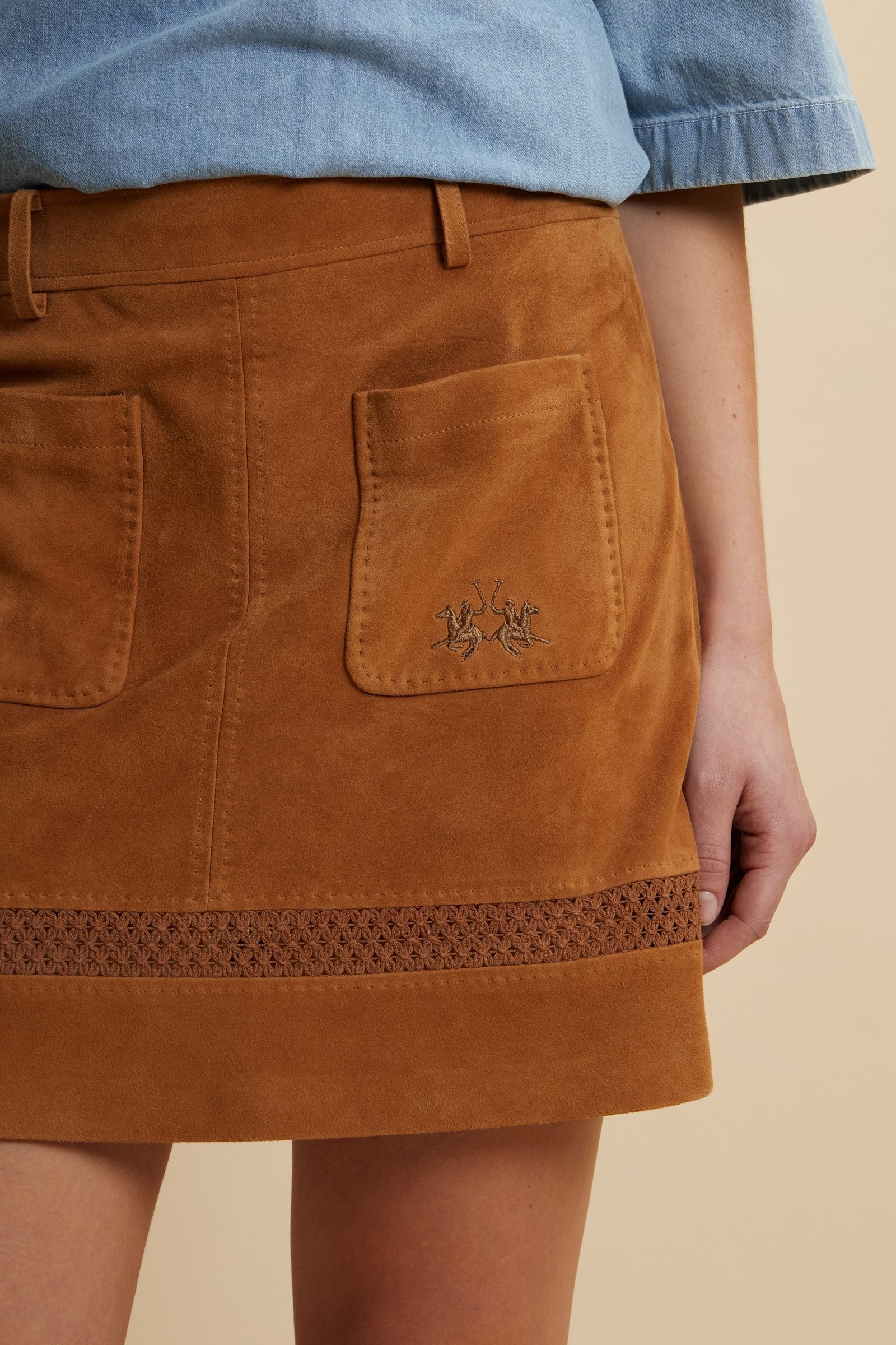 Suede mini skirt - Carlita