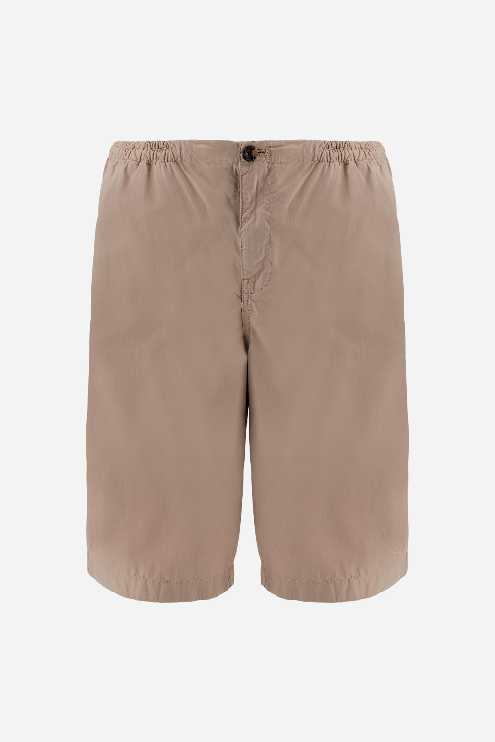 Men’s garment-dyed poplin Bermuda shorts - Cesar