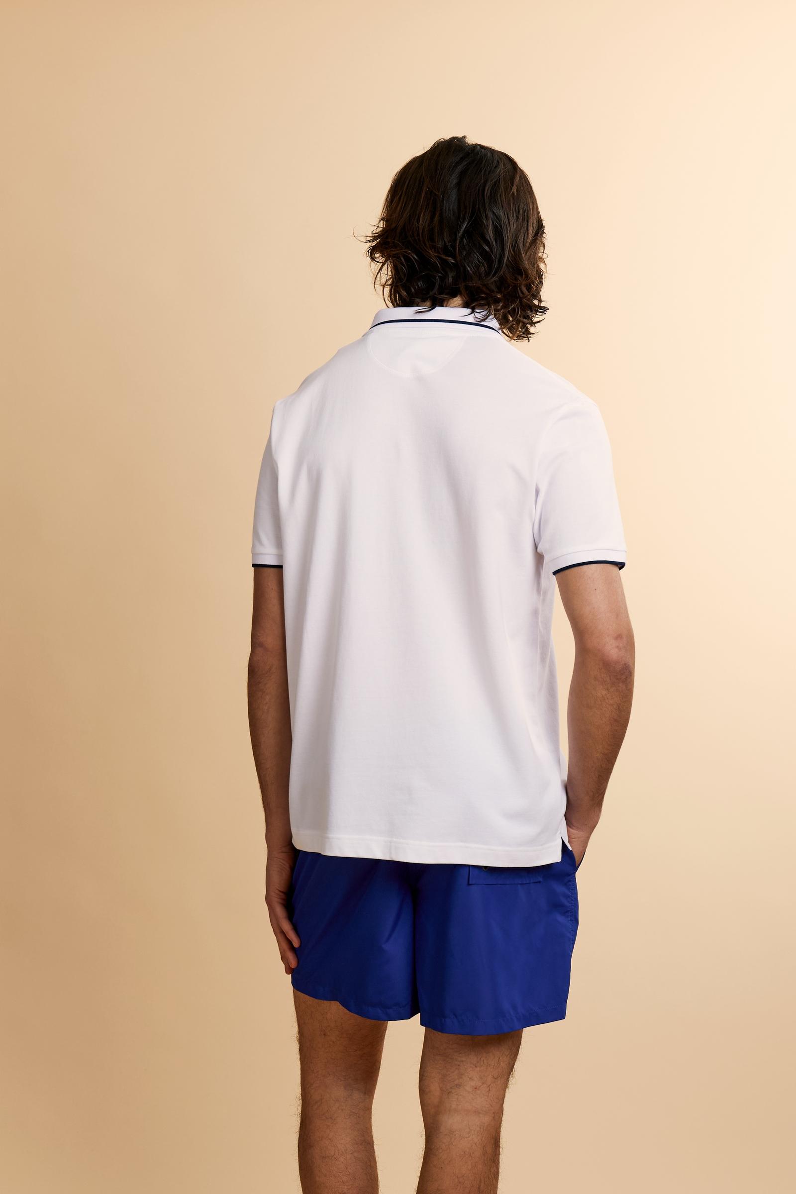 Men's short sleeve polo in stretch piqué Iconic - Yeshayahu