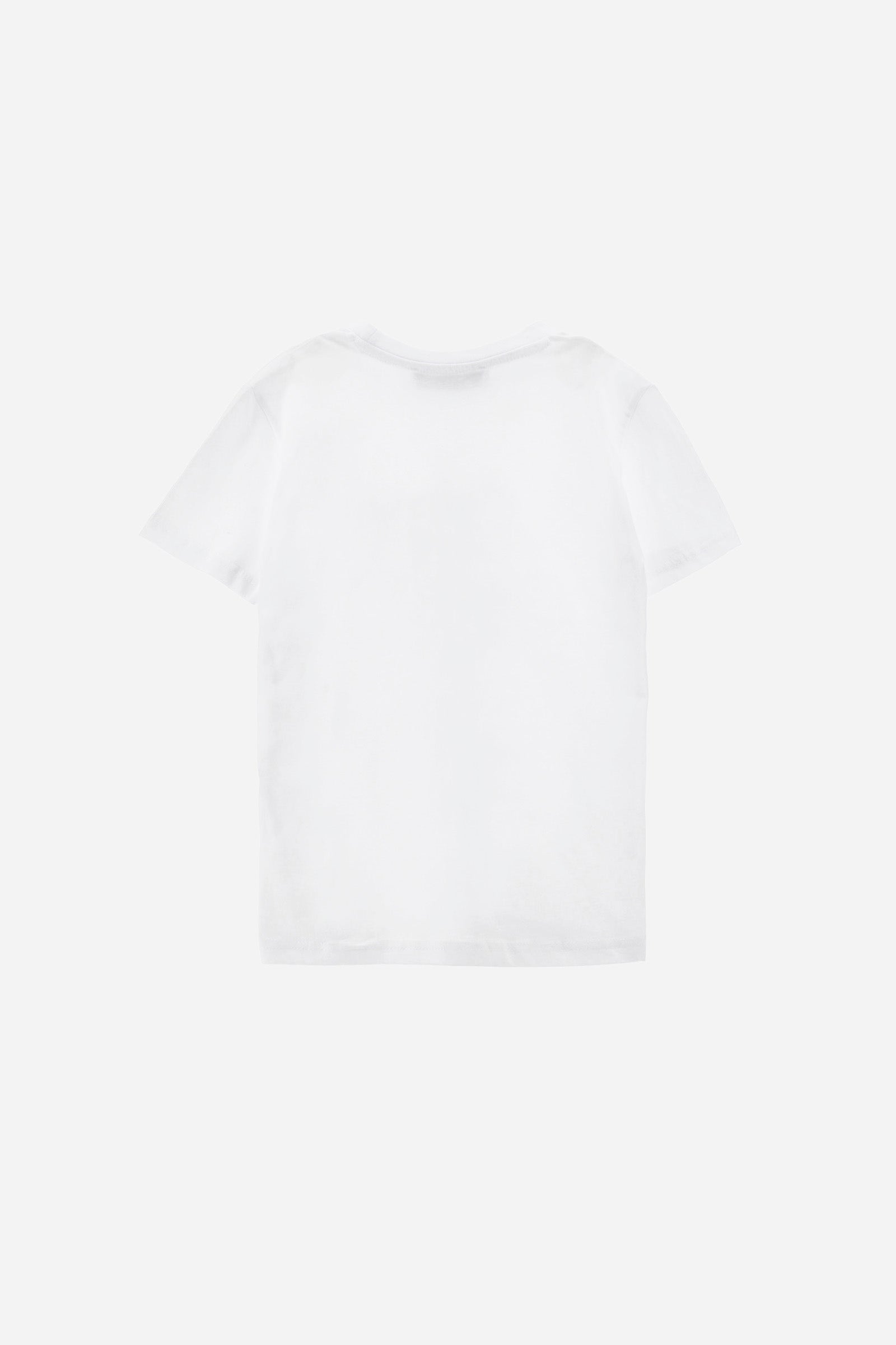 Unisex single-colour T-shirt made of cotton jersey. Crew neck. The logo is holographically printed in the centre of the garment at the front. - Optic White/Blue