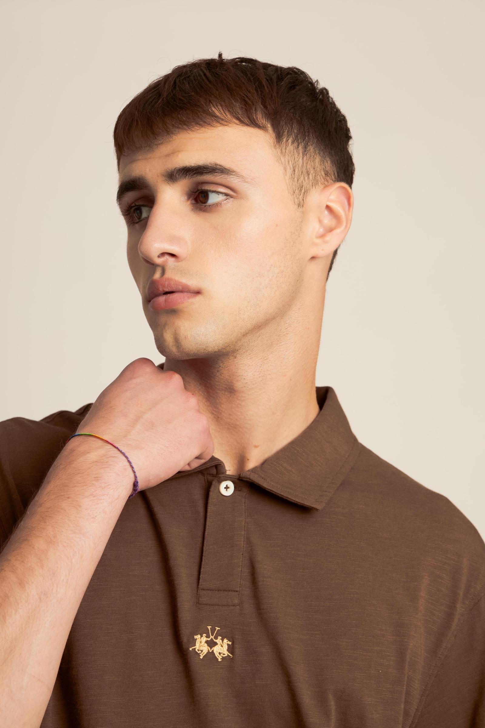 Polo homme en jersey flammé de coton - Yoojoon