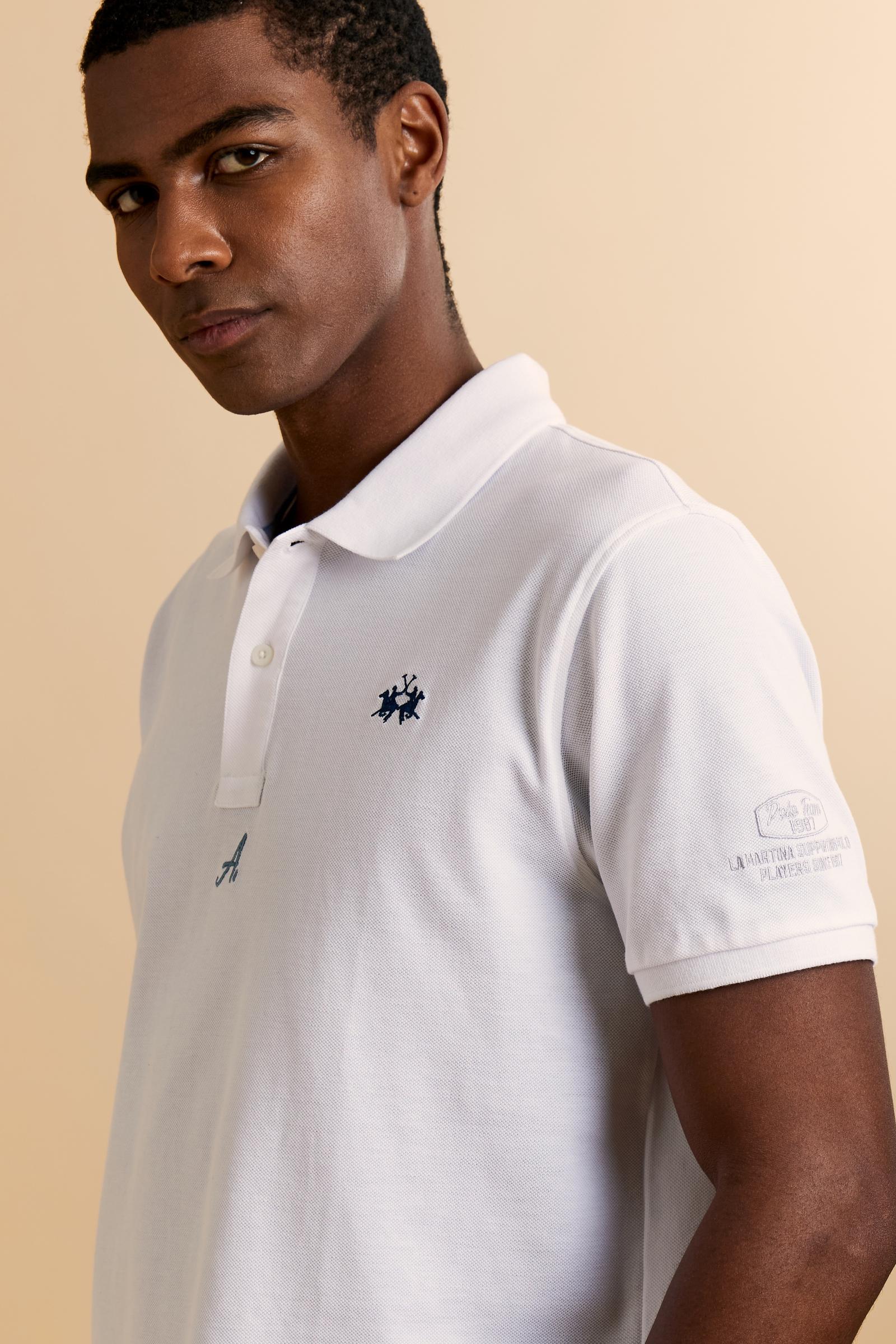 Men’s short-sleeve piqué polo Nations collection - Charo