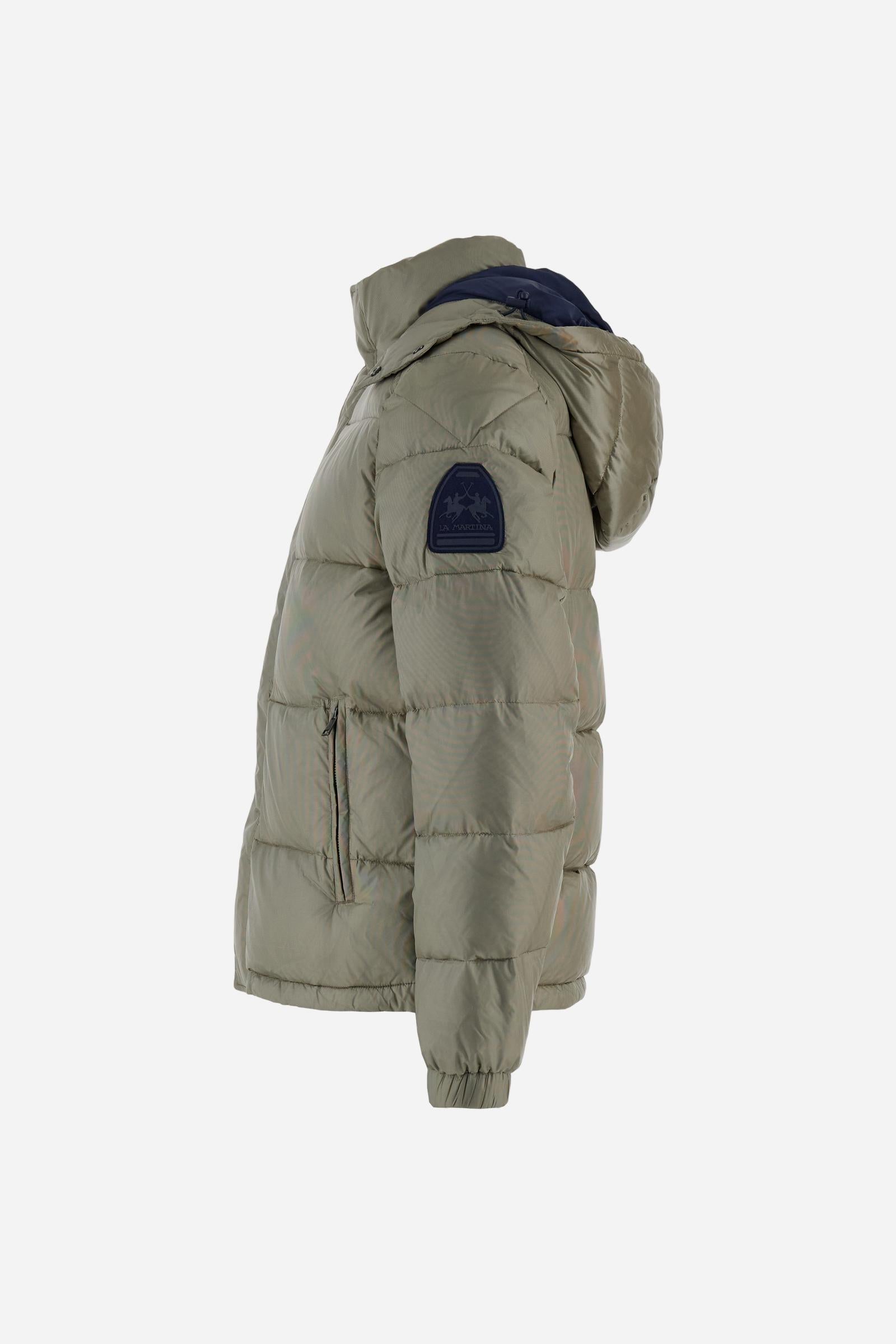 Men’s iridescent nylon down jacket Polo Player - Bert