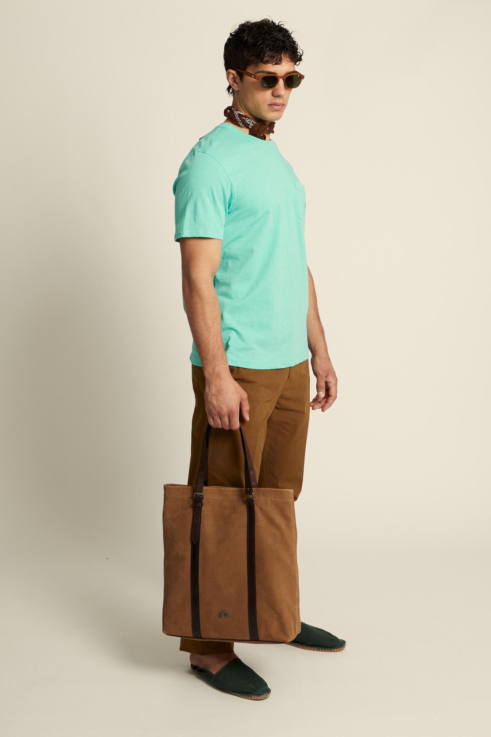 Men’s slub jersey T-shirt with logo chest pocket - Tuan