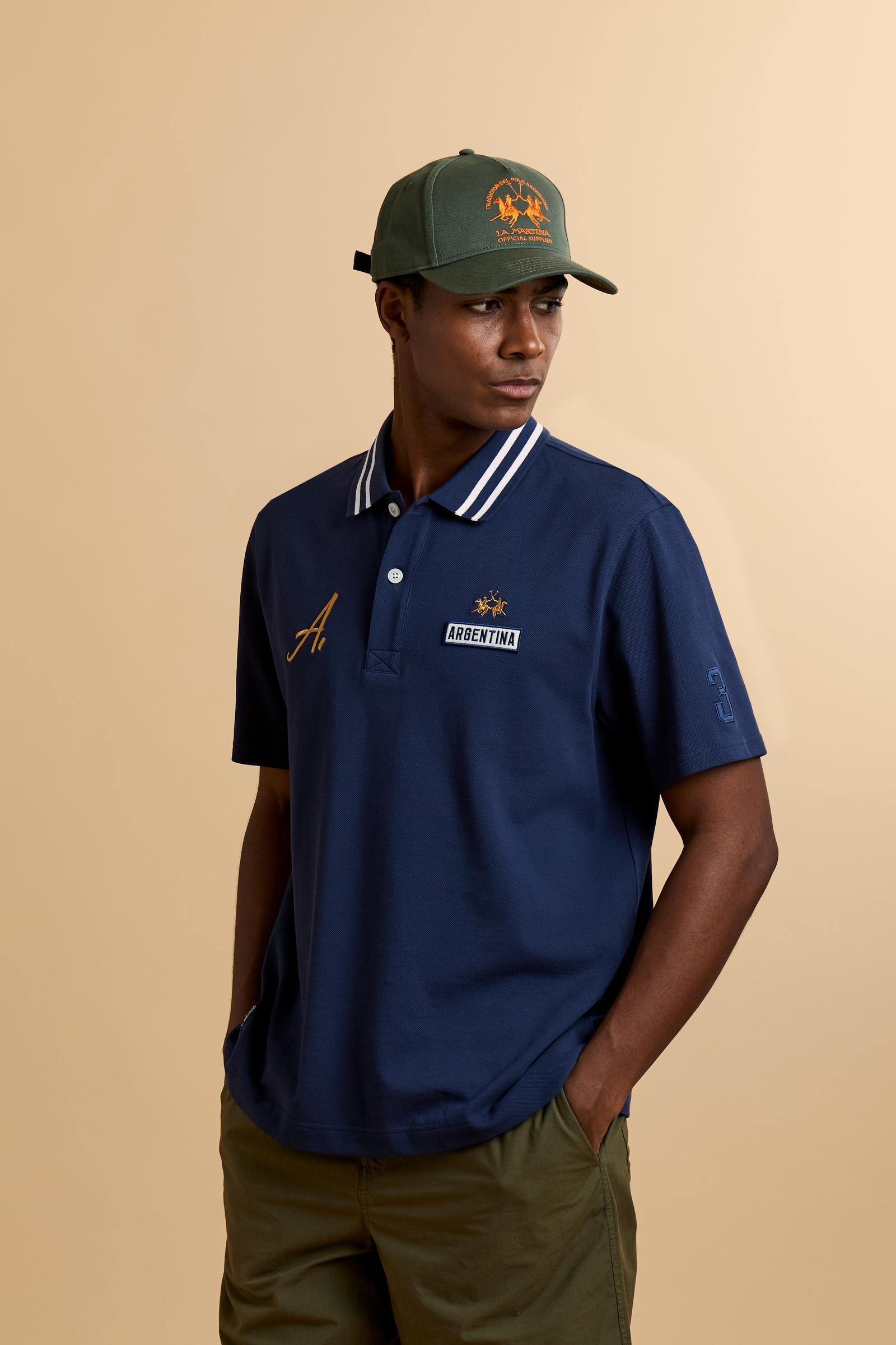 Men’s short-sleeved cotton piqué polo shirt Argentina - Cade