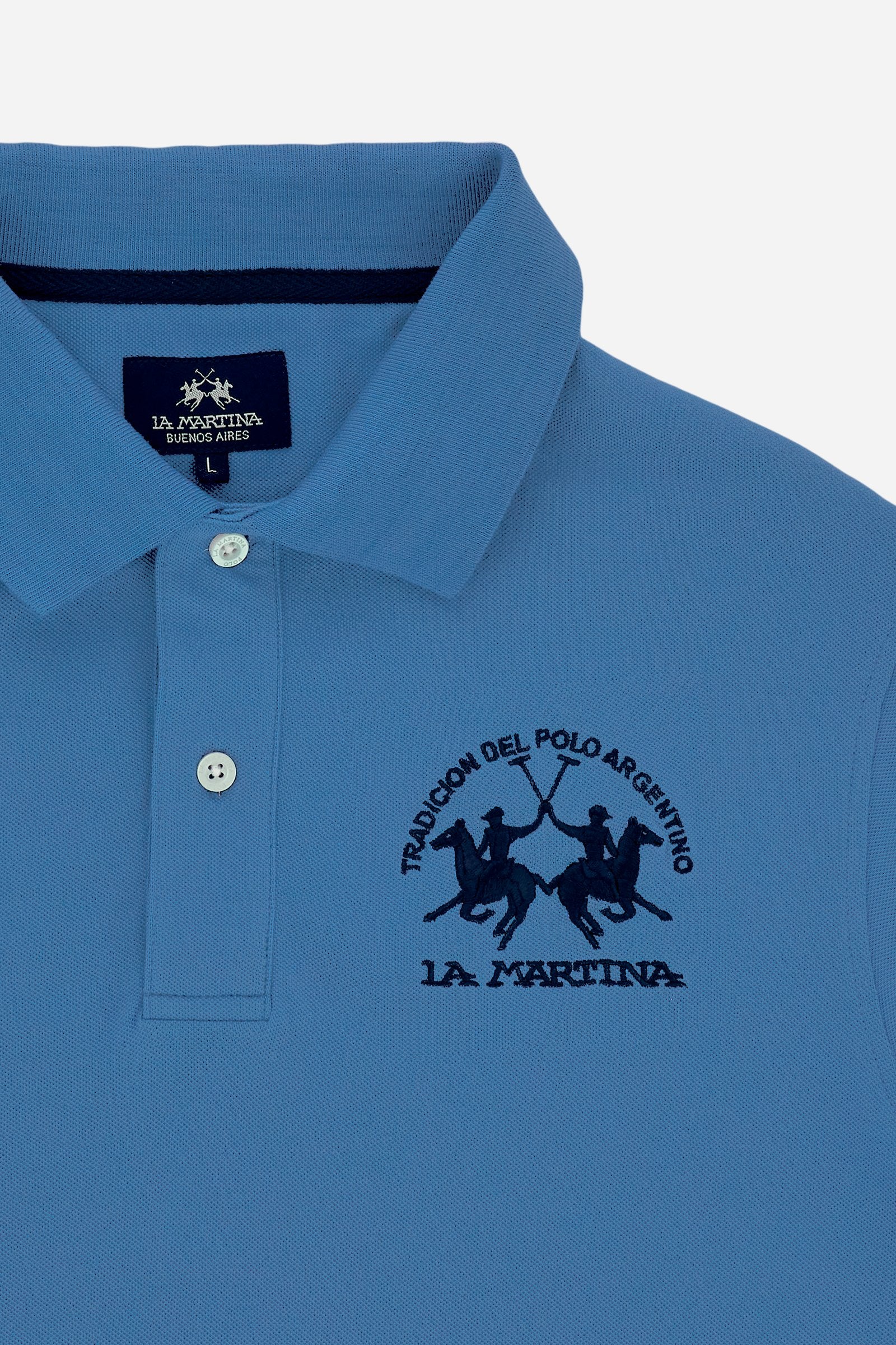 Men's short sleeve polo in stretch piqué with Iconic Team logo - Miguel