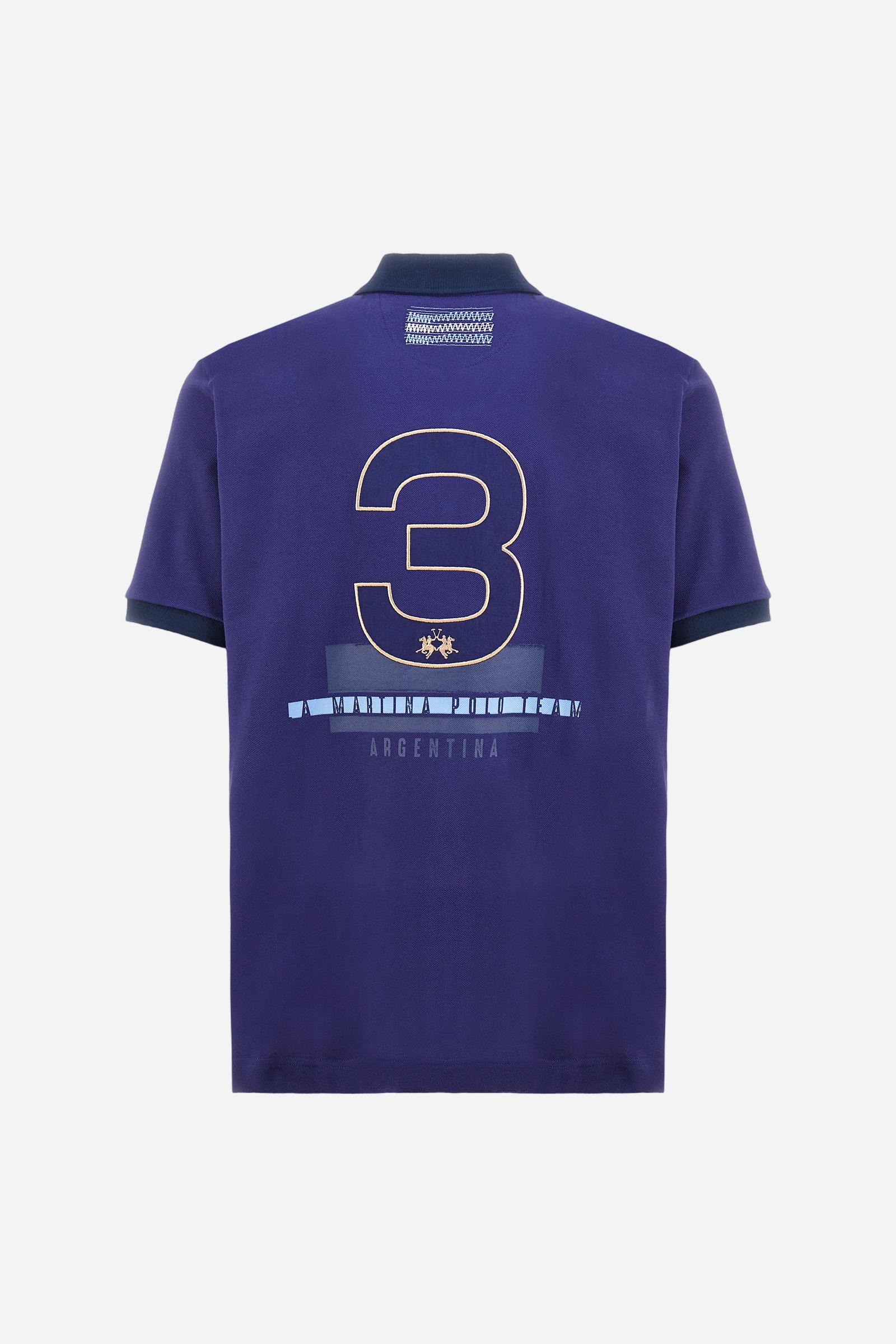 Regular fit polo shirt in stretch cotton piqué - Aicher