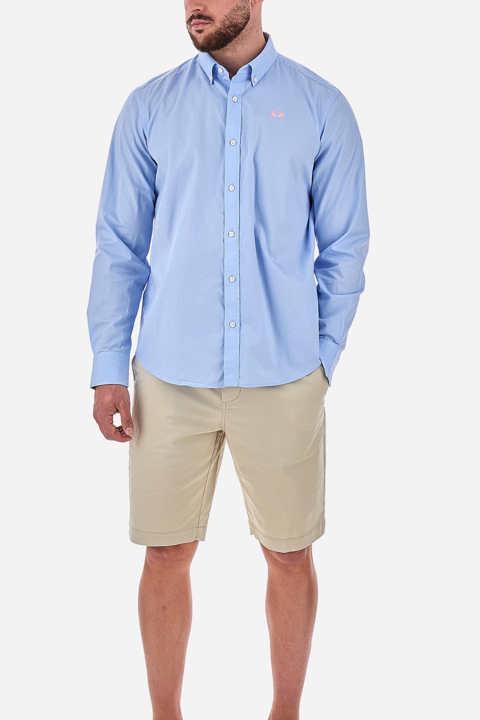 Slim poplin shirt with logo - Adolf