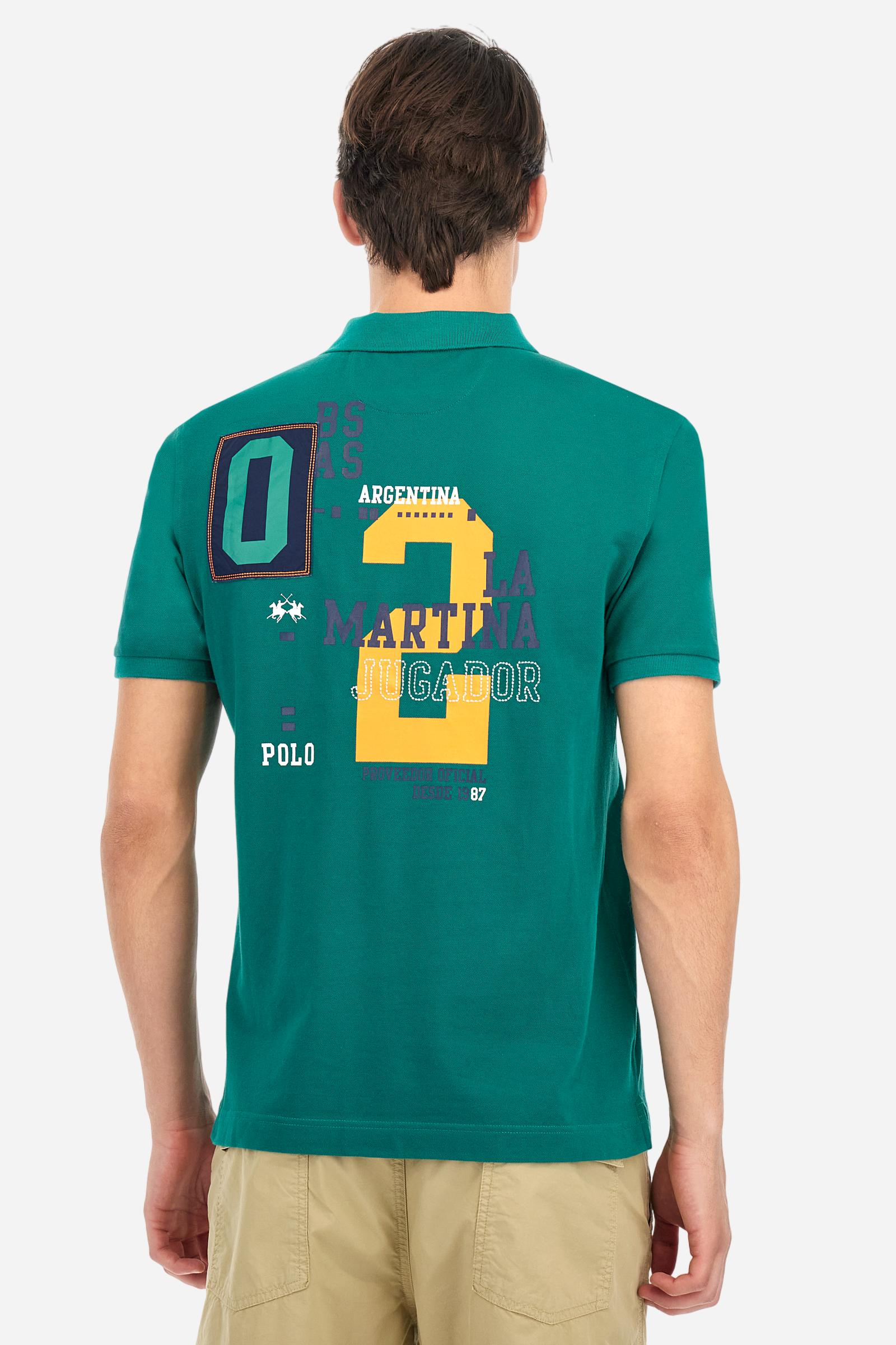 Regular fit polo shirt in stretch cotton piqué - Antemio