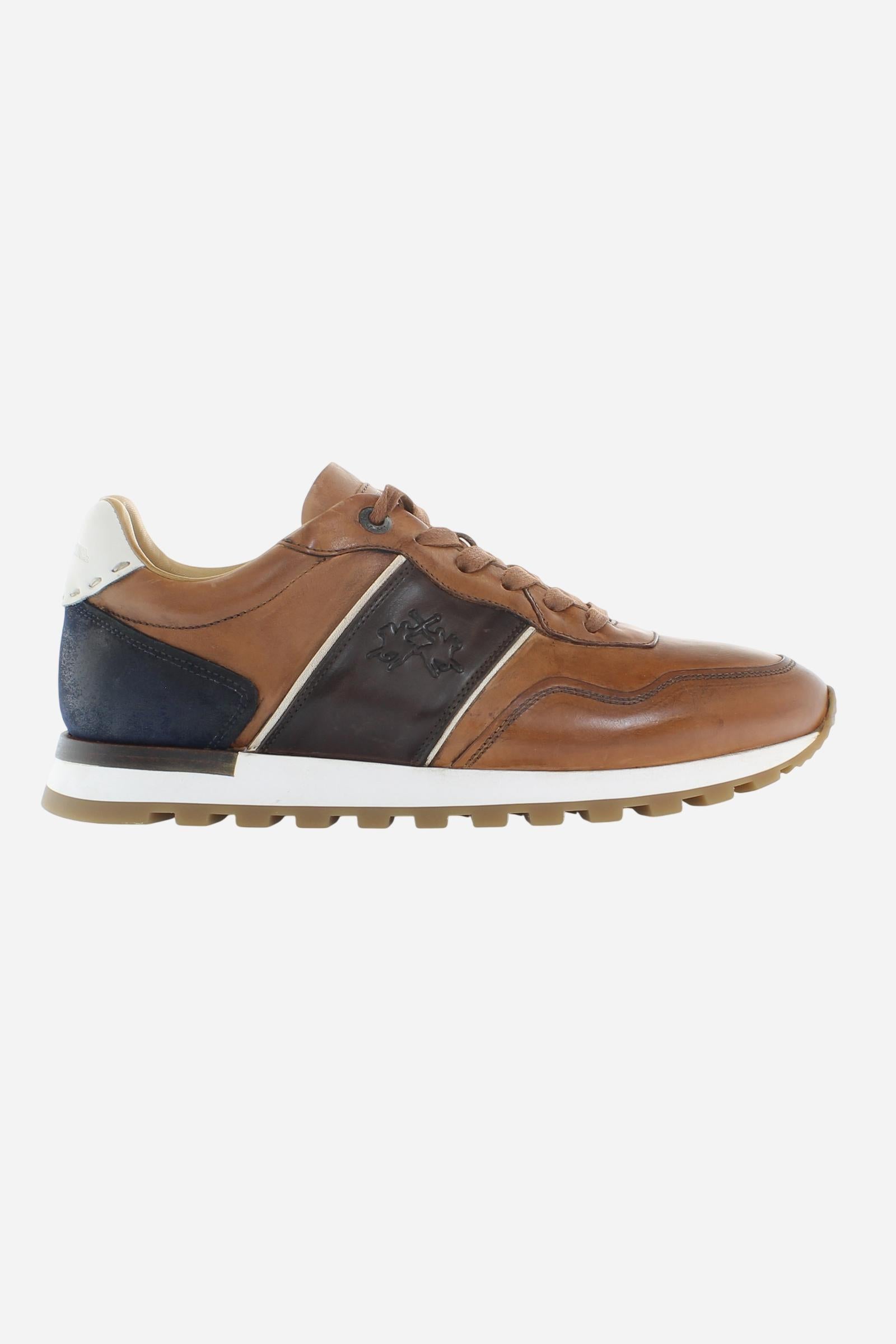 Men’s Heritage Sneakers in Hand-Patina Leather – Leathen
