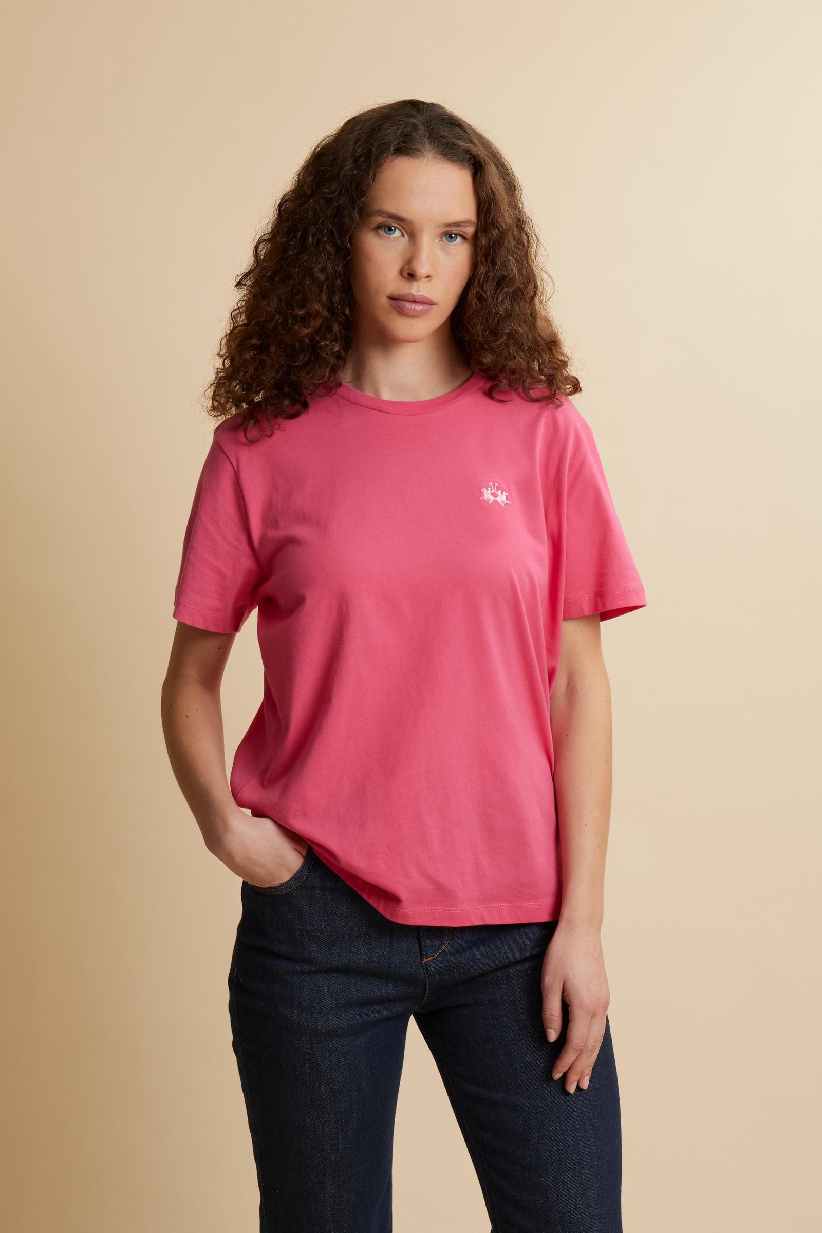 Damen-Baumwoll-Jersey-T-Shirt mit Logo – Casta