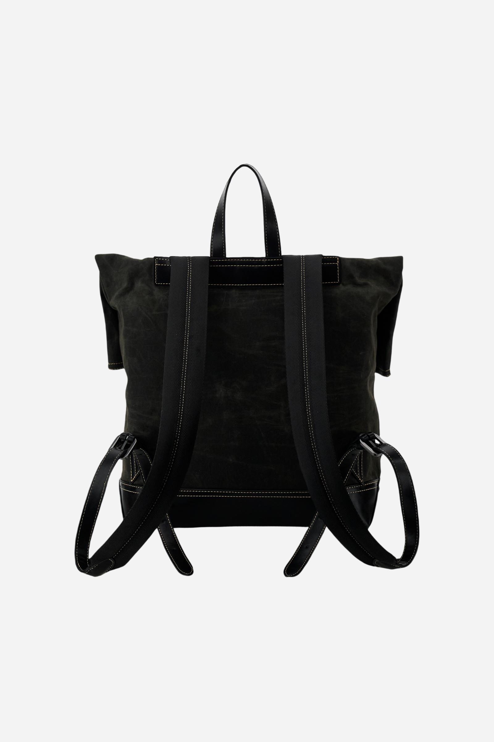 Zaino con tasconi in canvas cerato - Buenos Aires