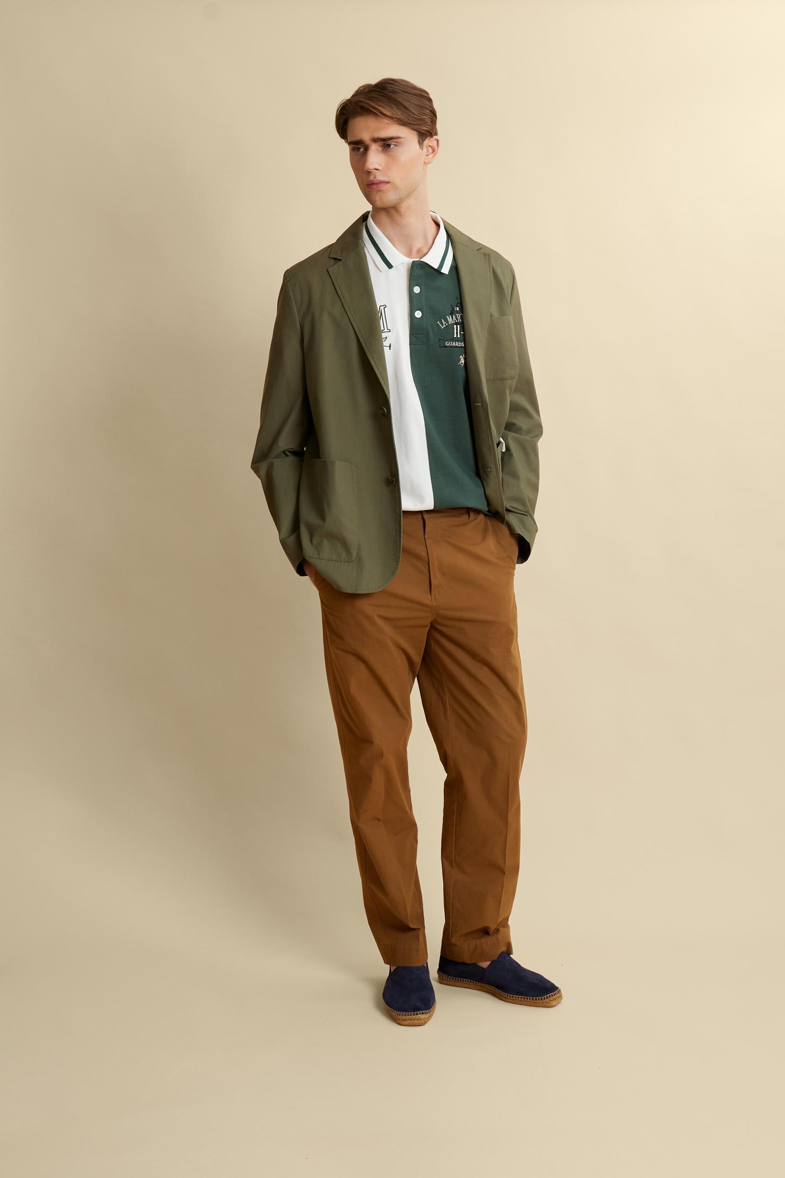 Men’s short-sleeved two-tone heavy cotton jersey polo shirt Guards - Cornelius