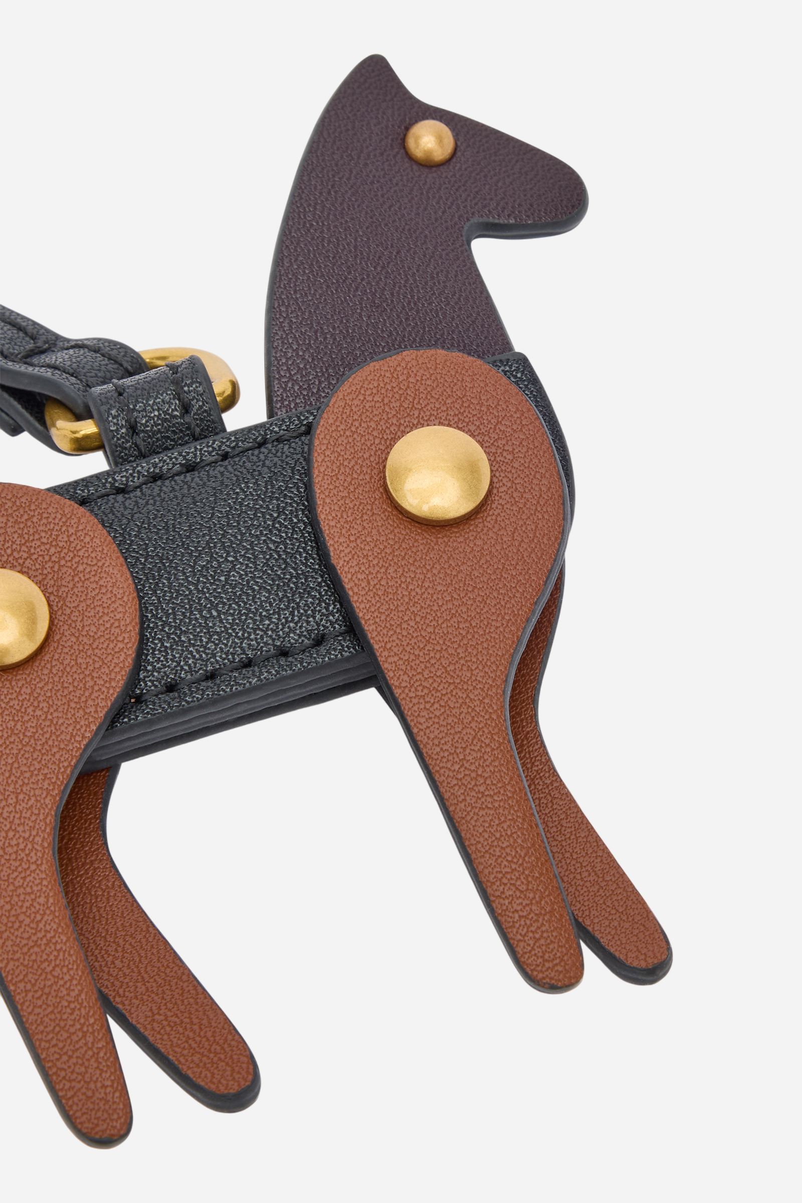 Leather horse charm - Horse Funny