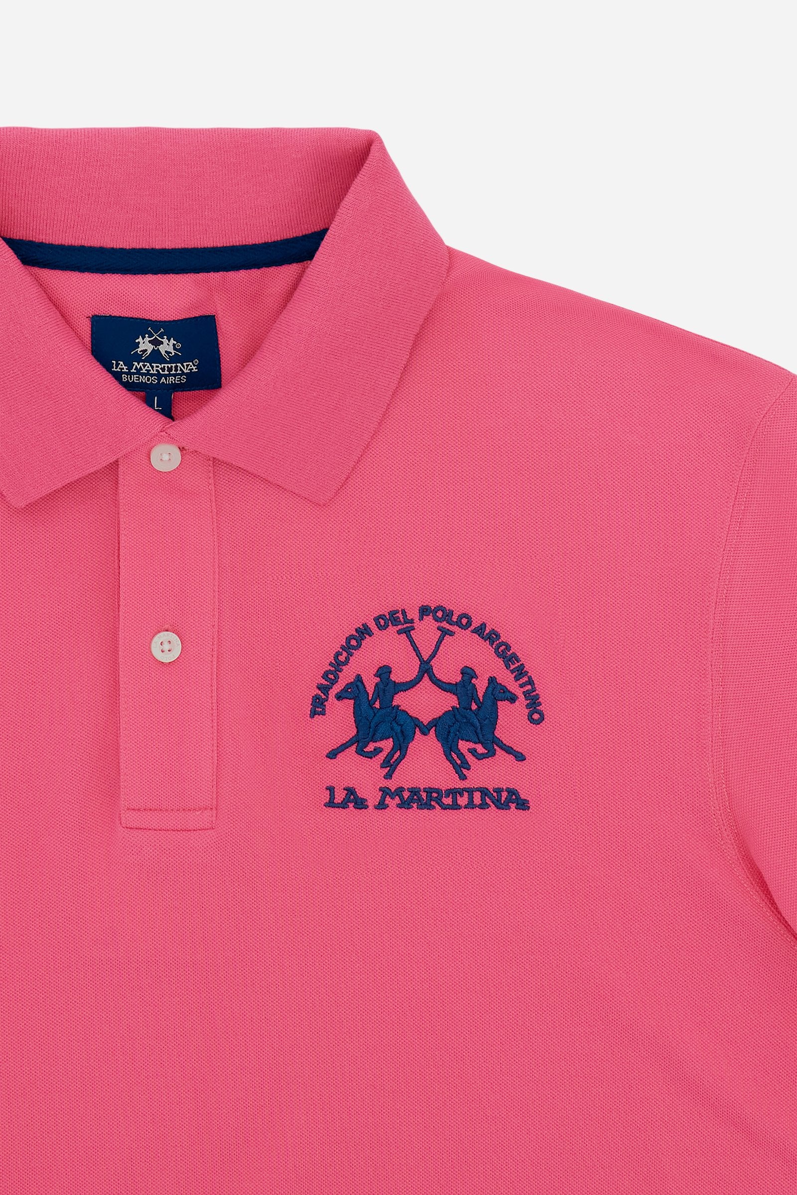 Men's short sleeve polo in stretch piqué with Iconic Team logo - Miguel