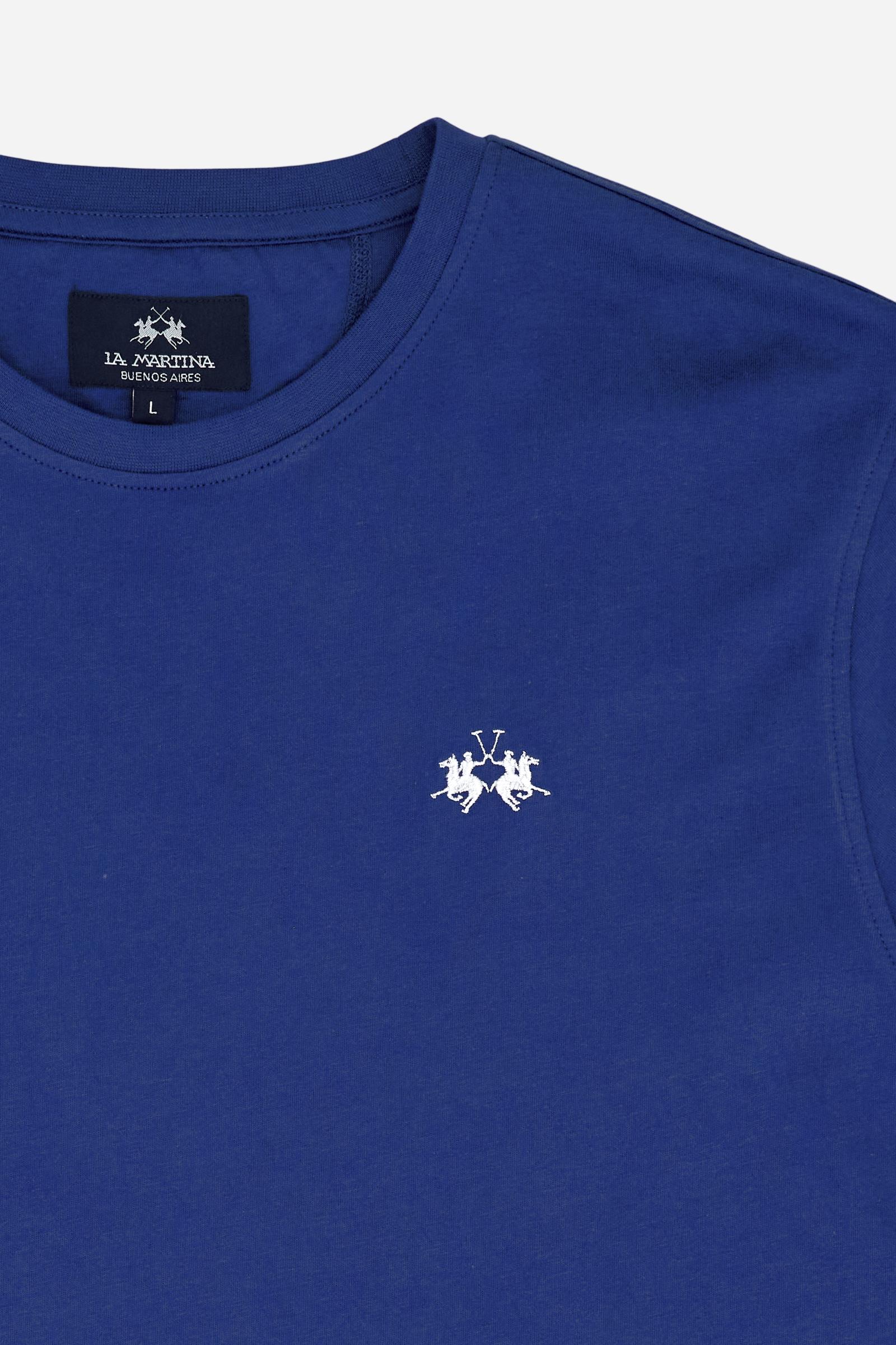 Men’s cotton jersey T-shirt with small logo - Serge