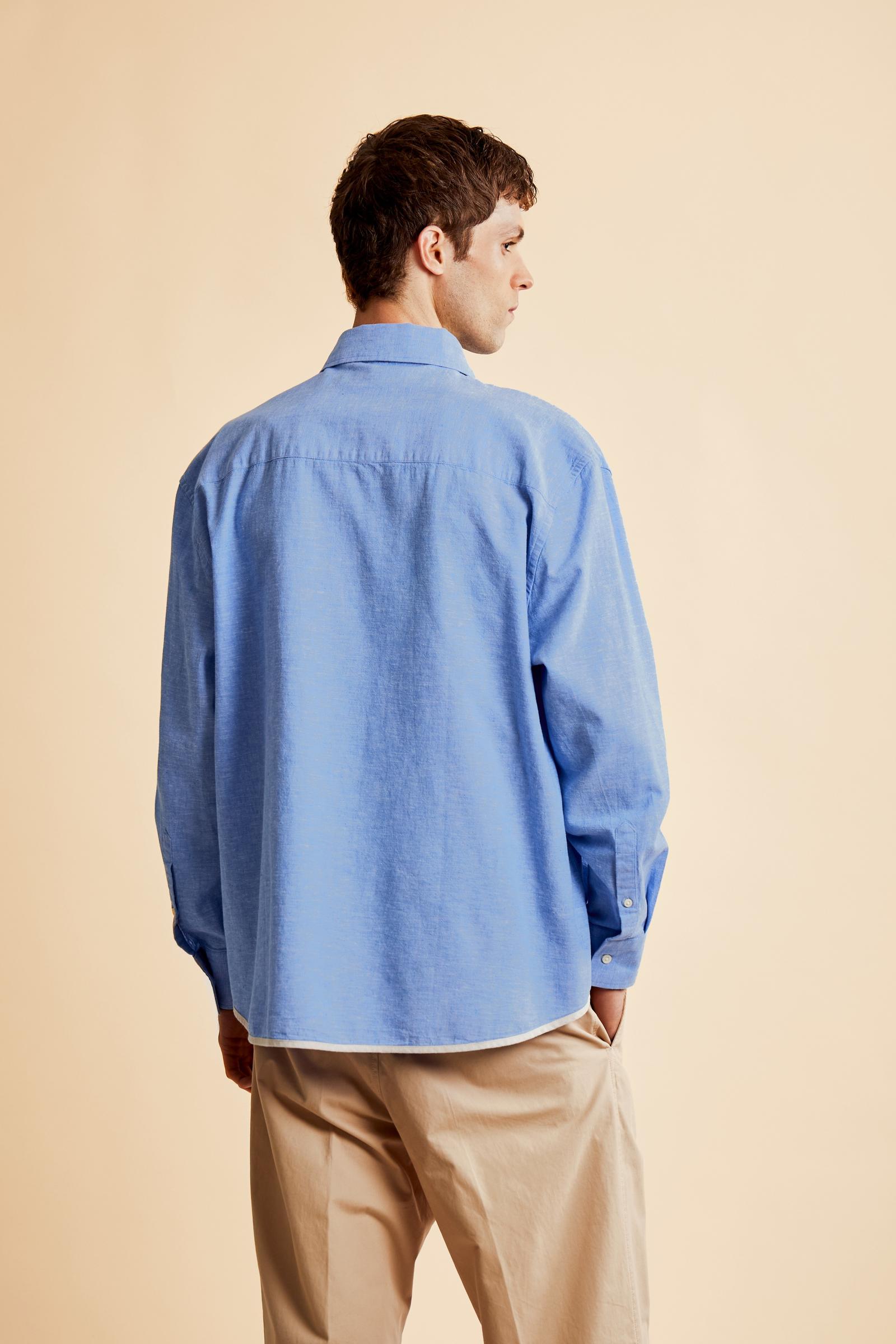 Men’s cotton and linen shirt Guards - Crispin
