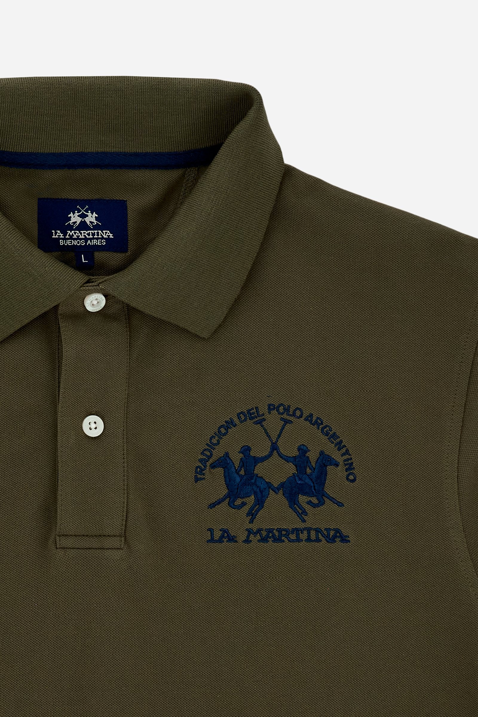 Men's short sleeve polo in stretch piqué with Iconic Team logo - Miguel