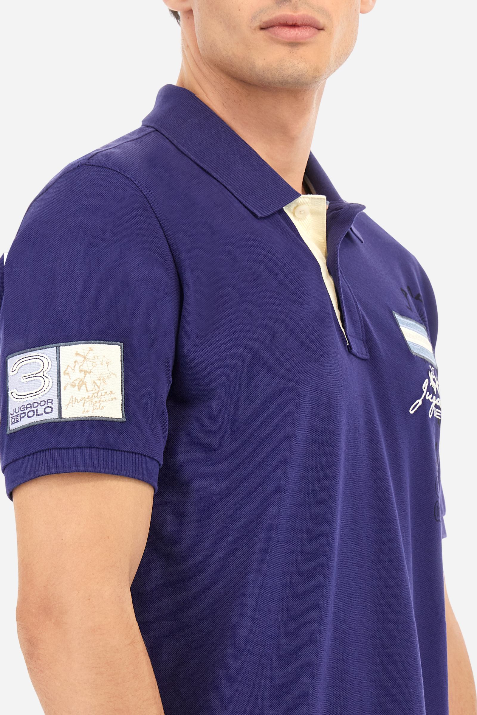 Regular fit polo shirt in stretch cotton piqué - Airton